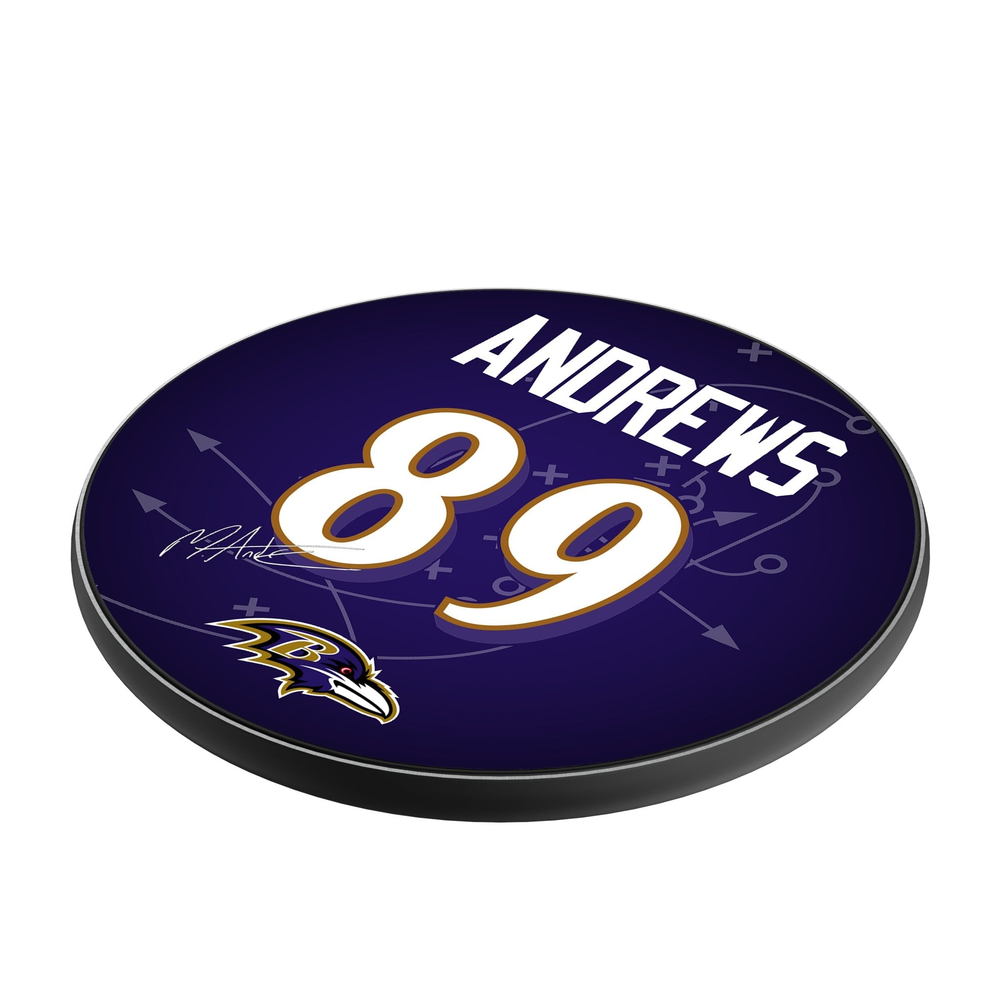 Mark Andrews Baltimore Ravens 89 Ready 15-Watt Wireless Charger - Sports Gifts, Sports Memorabilia, Sports Collectibles, Fan Shop