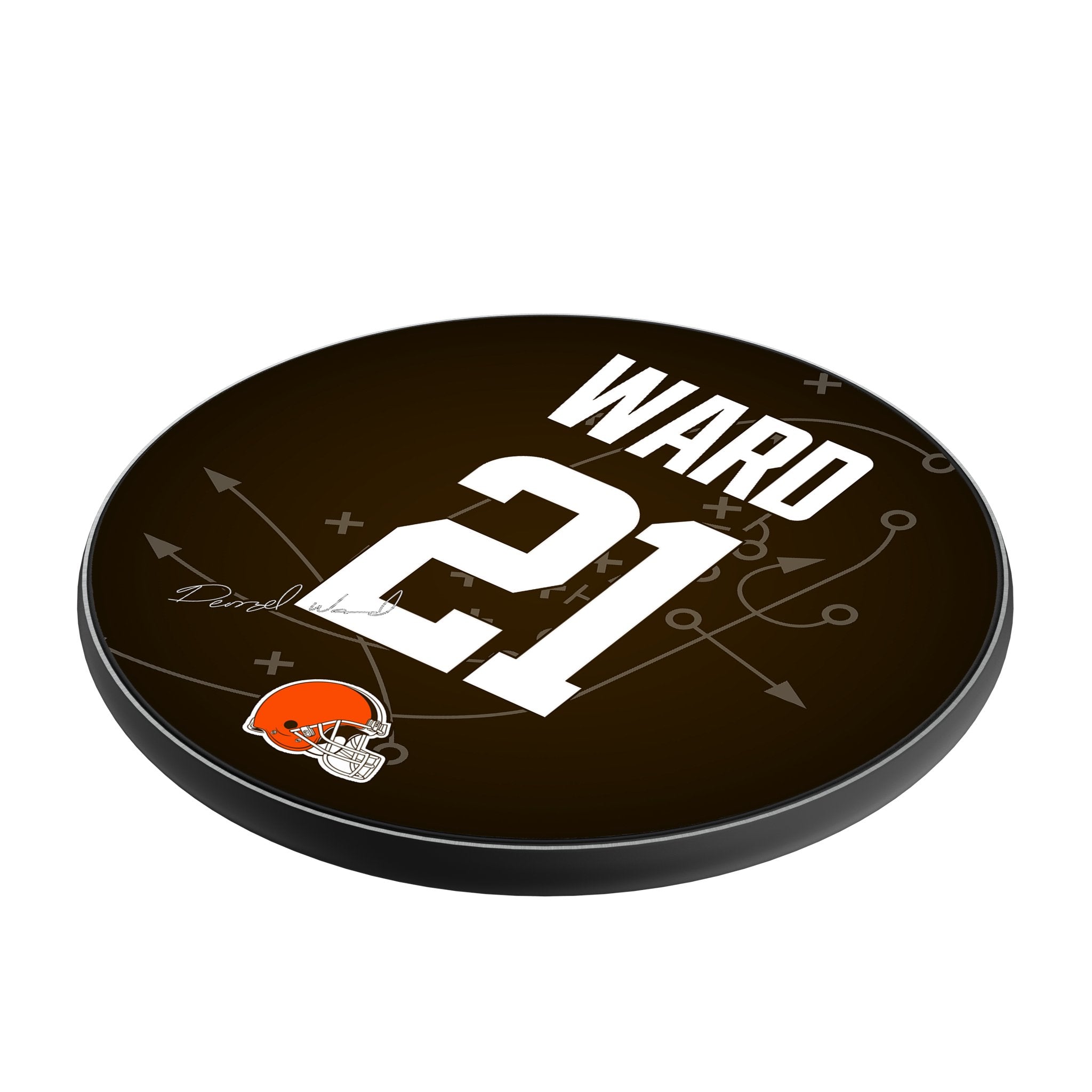 Denzel Ward Cleveland Browns 21 Ready 15-Watt Wireless Charger - Sports Gifts, Sports Memorabilia, Sports Collectibles, Fan Shop