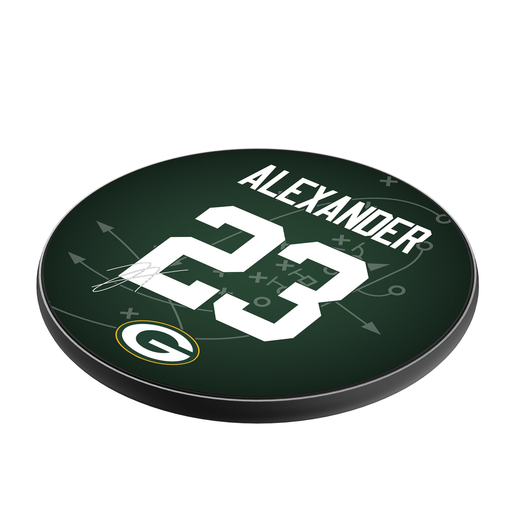 Jaire Alexander Green Bay Packers 23 Ready 15-Watt Wireless Charger - Sports Gifts, Sports Memorabilia, Sports Collectibles, Fan Shop