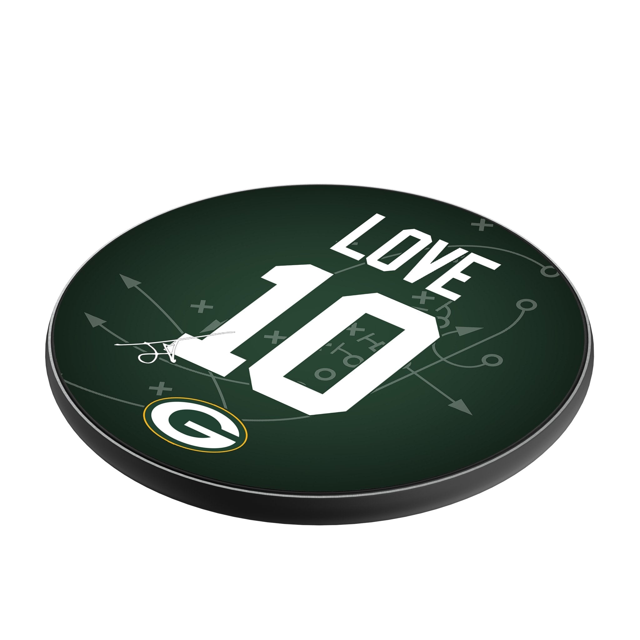 Jordan Love Green Bay Packers 10 Ready 15-Watt Wireless Charger - Sports Gifts, Sports Memorabilia, Sports Collectibles, Fan Shop