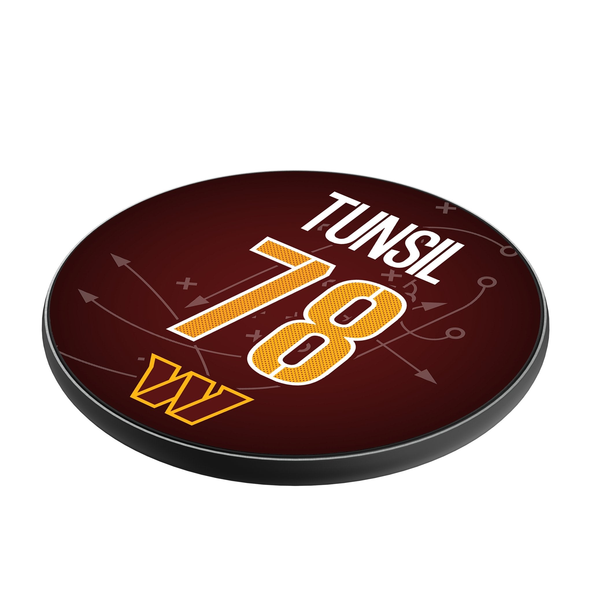 Laremy Tunsil Washington Commanders 78 Game Tactic 15-Watt Wireless Charger - Sports Gifts, Sports Memorabilia, Sports Collectibles, Fan Shop