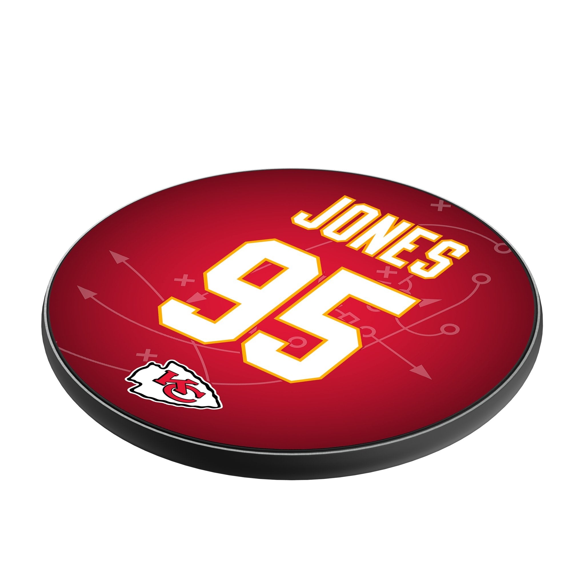 Chris Jones Kansas City Chiefs 95 Ready 15-Watt Wireless Charger - Sports Gifts, Sports Memorabilia, Sports Collectibles, Fan Shop