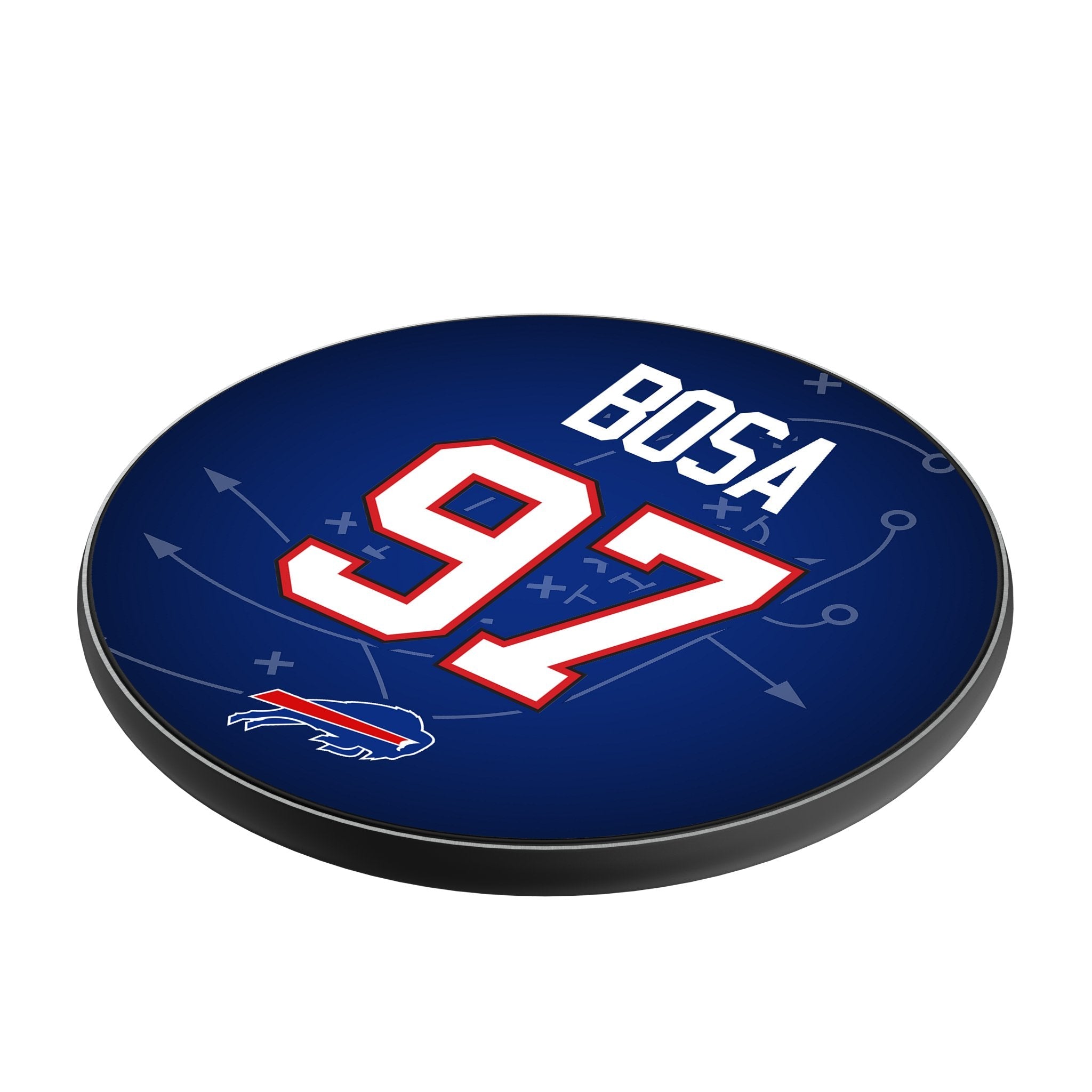 Joey Bosa Buffalo Bills 97 Game Tactic 15-Watt Wireless Charger - Sports Gifts, Sports Memorabilia, Sports Collectibles, Fan Shop