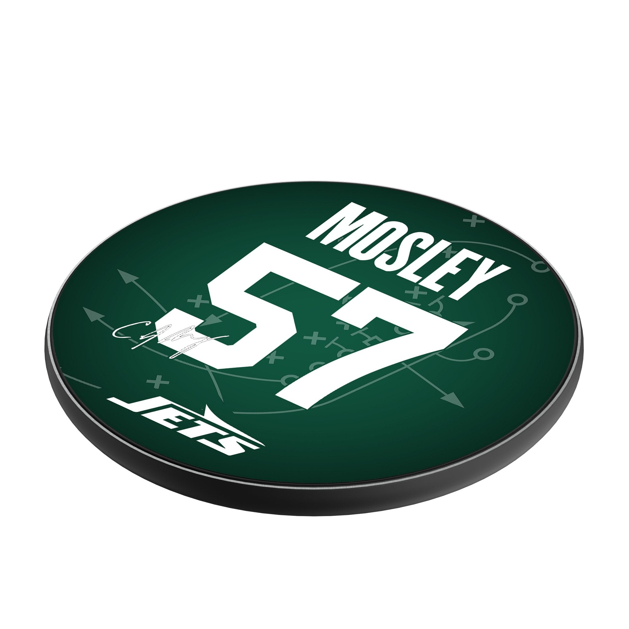 C.J. Mosley New York Jets 57 Ready 15-Watt Wireless Charger - Sports Gifts, Sports Memorabilia, Sports Collectibles, Fan Shop
