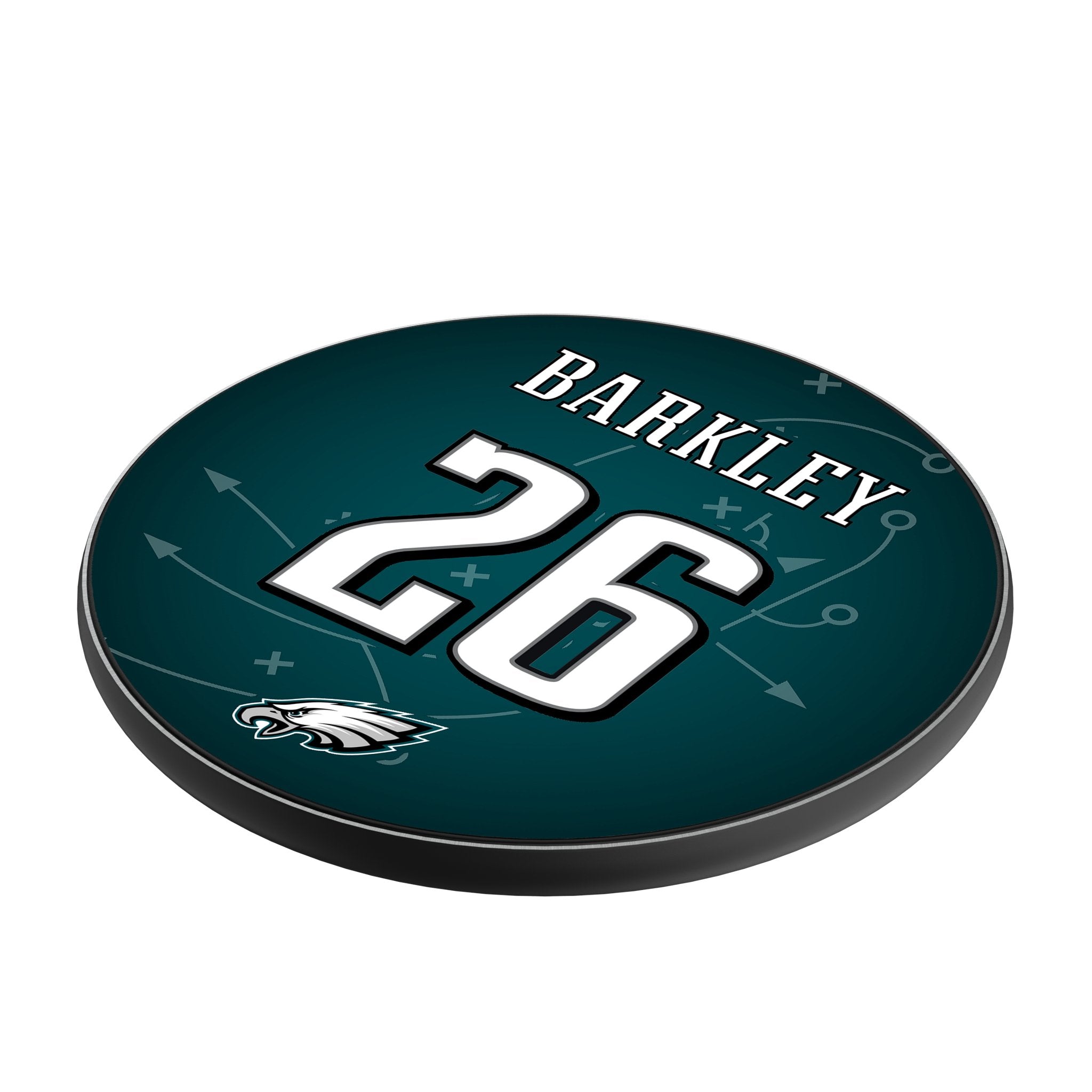 Saquon Barkley Philadelphia Eagles 26 Ready 15-Watt Wireless Charger - Sports Gifts, Sports Memorabilia, Sports Collectibles, Fan Shop