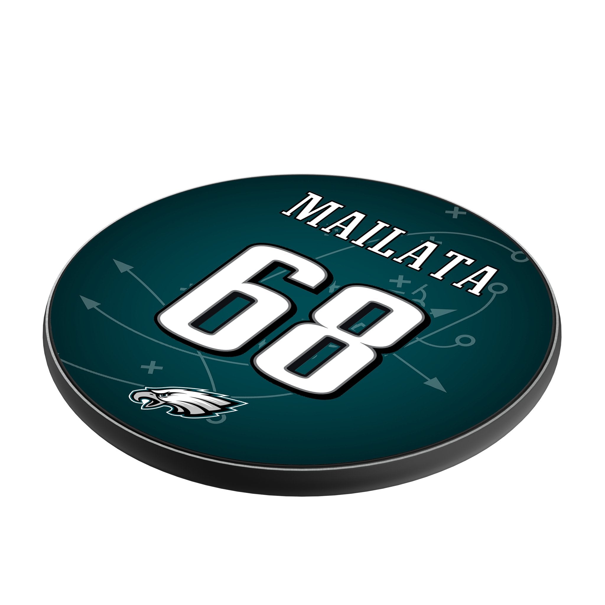 Jordan Mailata Philadelphia Eagles 68 Ready 15-Watt Wireless Charger - Sports Gifts, Sports Memorabilia, Sports Collectibles, Fan Shop