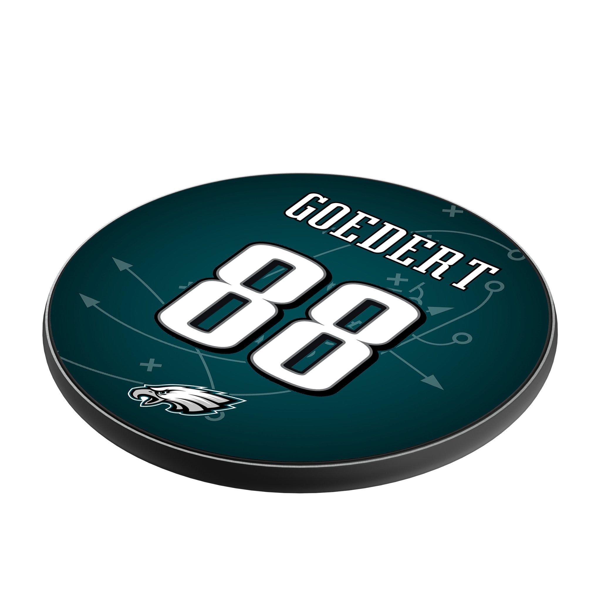 Dallas Goedert Philadelphia Eagles 88 Ready 15-Watt Wireless Charger - Sports Gifts, Sports Memorabilia, Sports Collectibles, Fan Shop