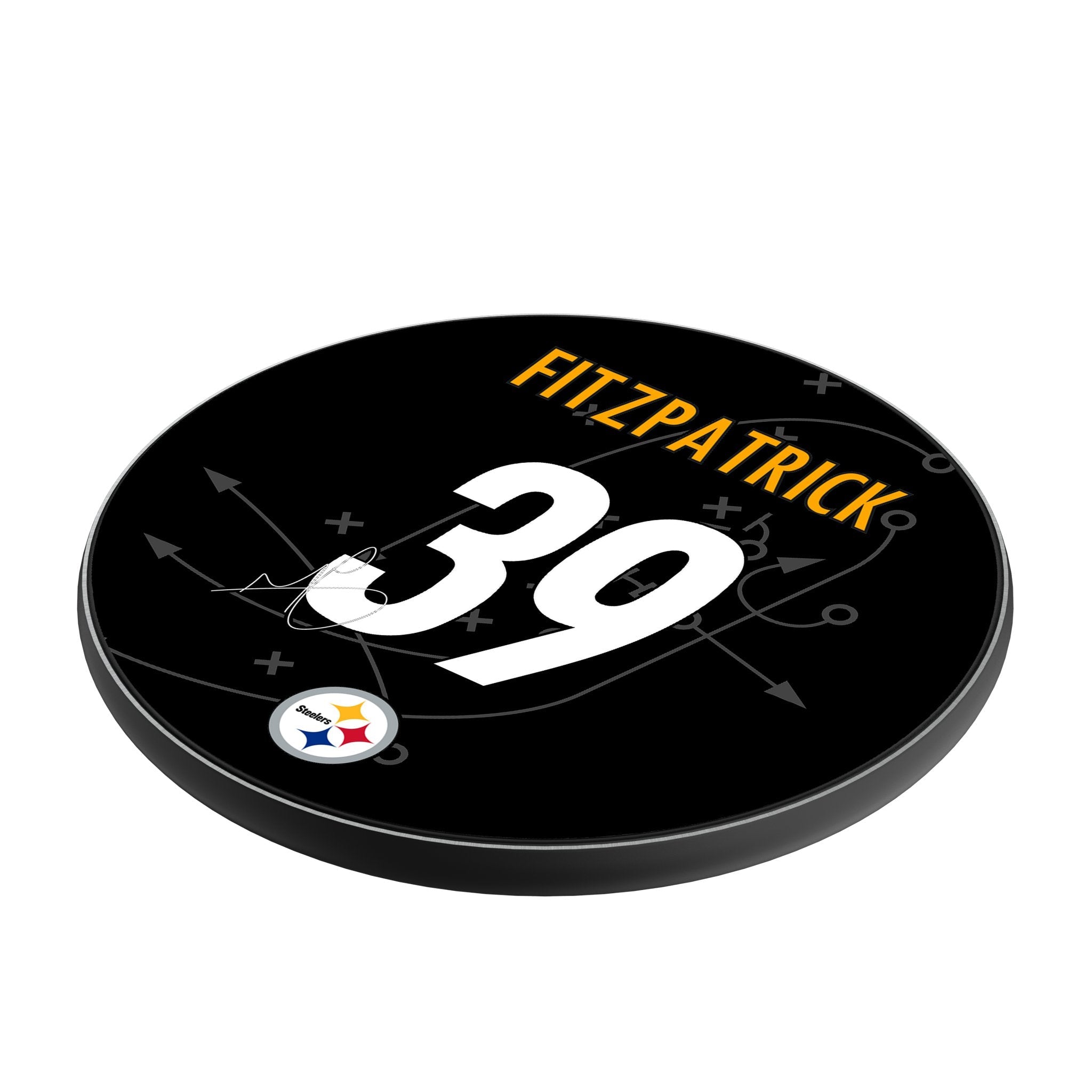 Minkah Fitzpatrick Pittsburgh Steelers 39 Ready 15-Watt Wireless Charger - Sports Gifts, Sports Memorabilia, Sports Collectibles, Fan Shop