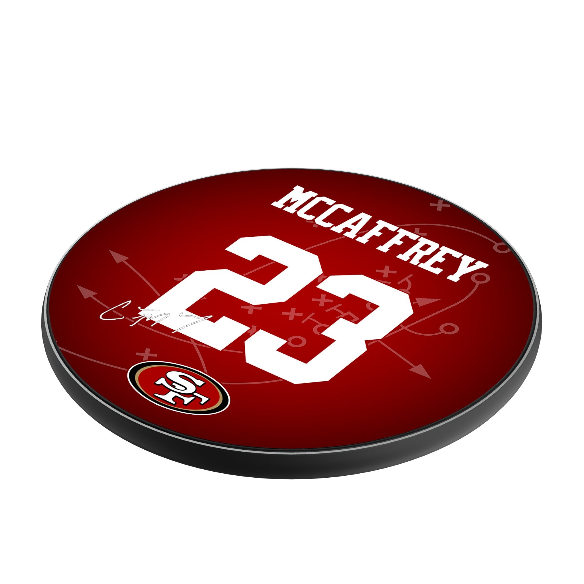 Christian McCaffrey San Francisco 49ers 23 Ready 15-Watt Wireless Charger - Sports Gifts, Sports Memorabilia, Sports Collectibles, Fan Shop