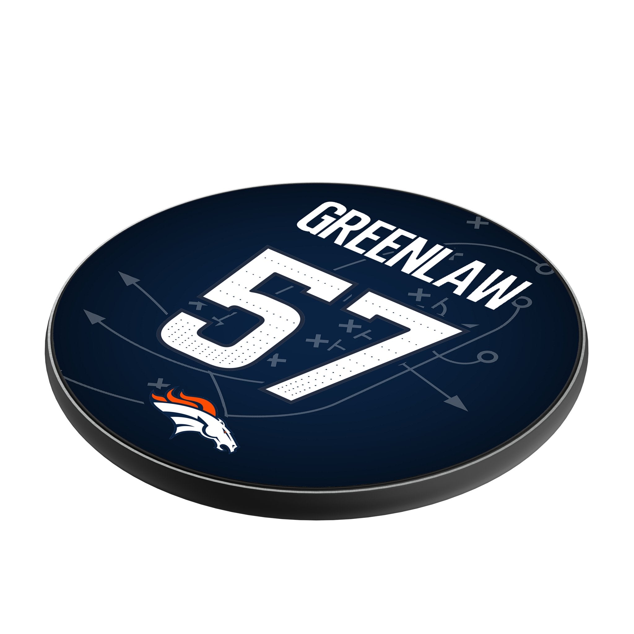 Dre Greenlaw Denver Broncos 57 Game Tactic 15-Watt Wireless Charger - Sports Gifts, Sports Memorabilia, Sports Collectibles, Fan Shop