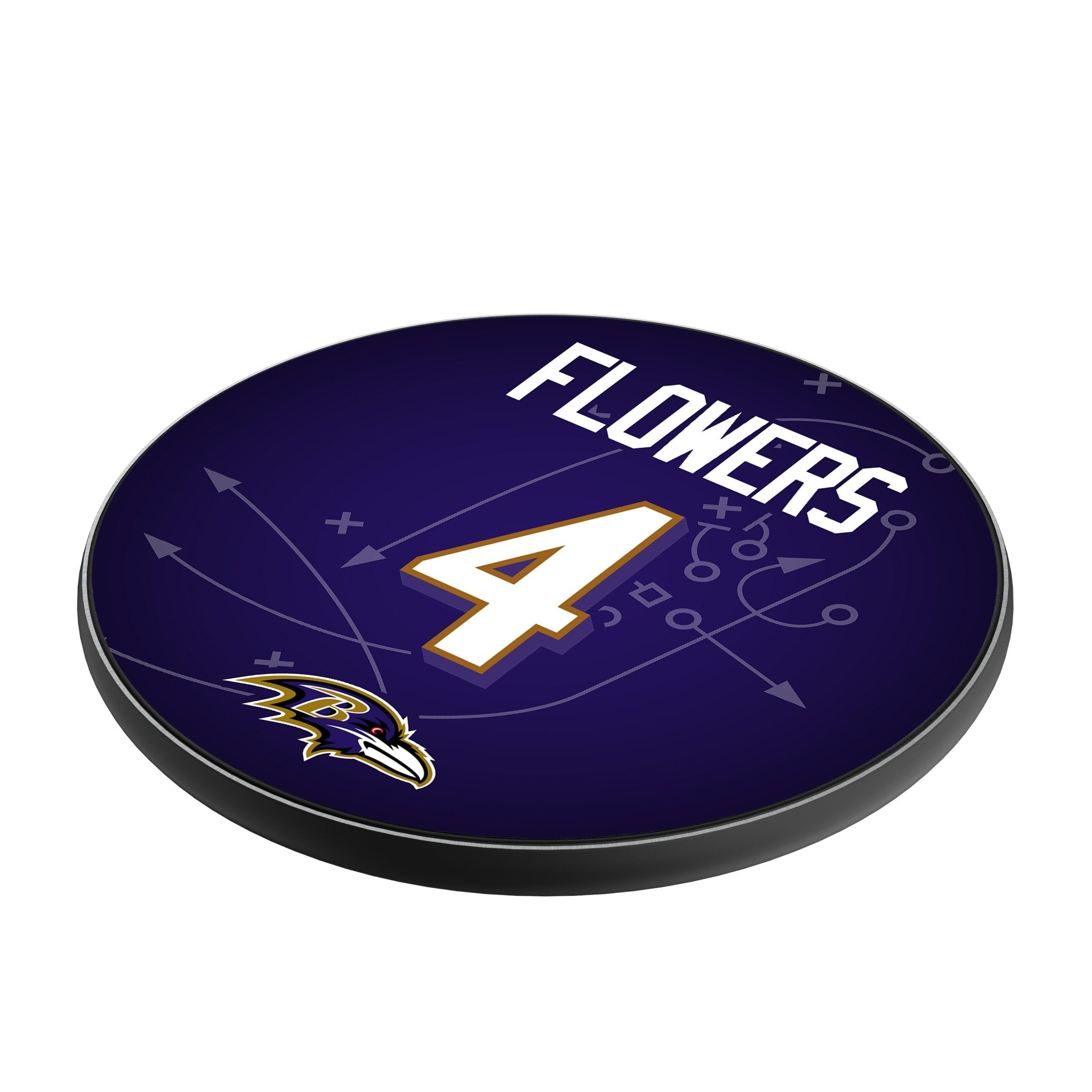 Zay Flowers Baltimore Ravens 4 Ready 15-Watt Wireless Charger - Sports Gifts, Sports Memorabilia, Sports Collectibles, Fan Shop