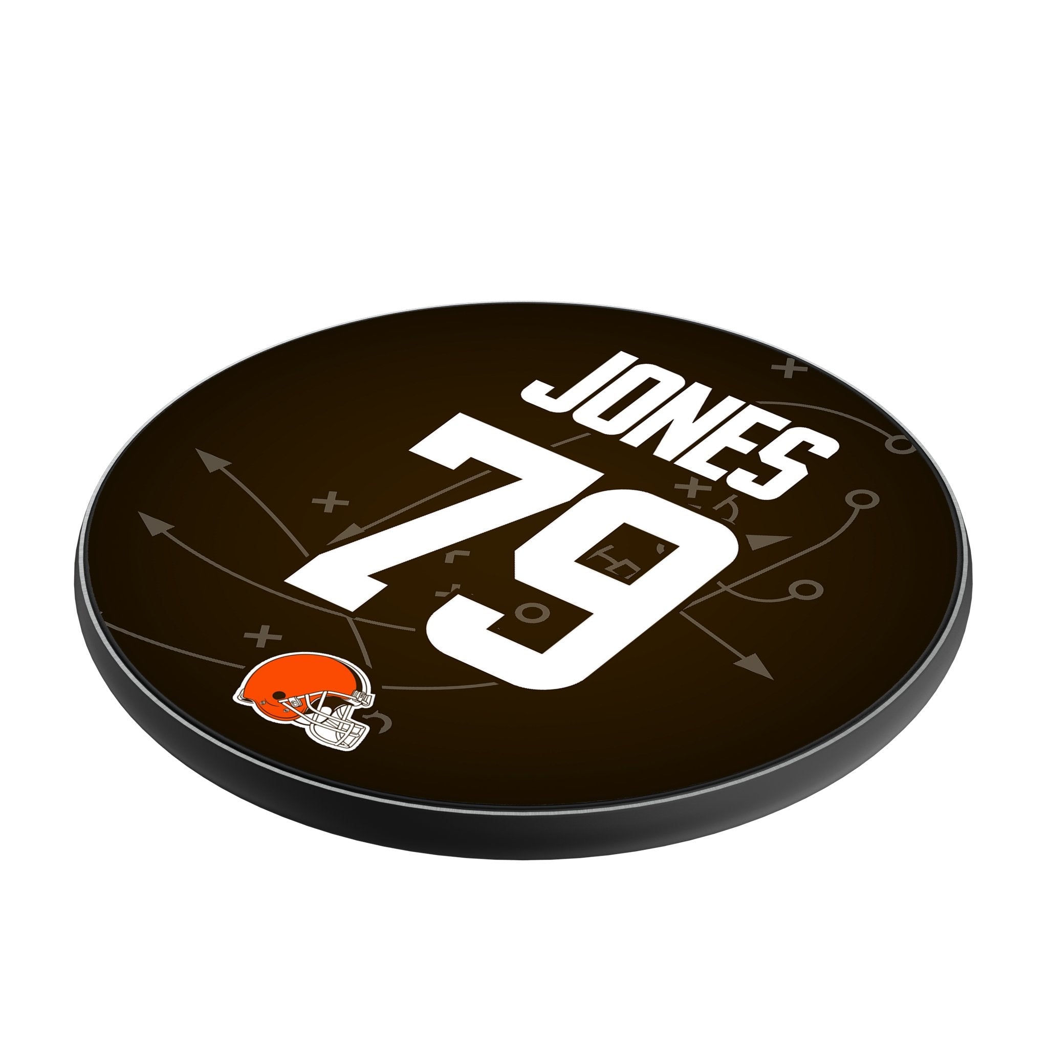Dawand Jones Cleveland Browns 79 Ready 15-Watt Wireless Charger - Sports Gifts, Sports Memorabilia, Sports Collectibles, Fan Shop