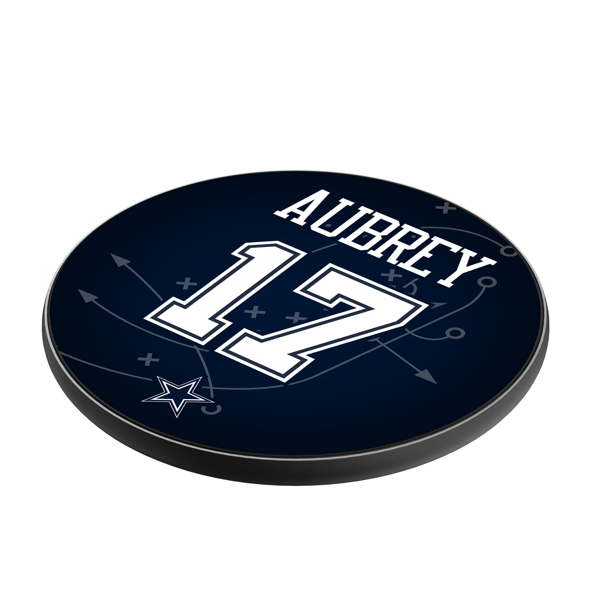 Brandon Aubrey Dallas Cowboys 17 Ready 15-Watt Wireless Charger - Sports Gifts, Sports Memorabilia, Sports Collectibles, Fan Shop