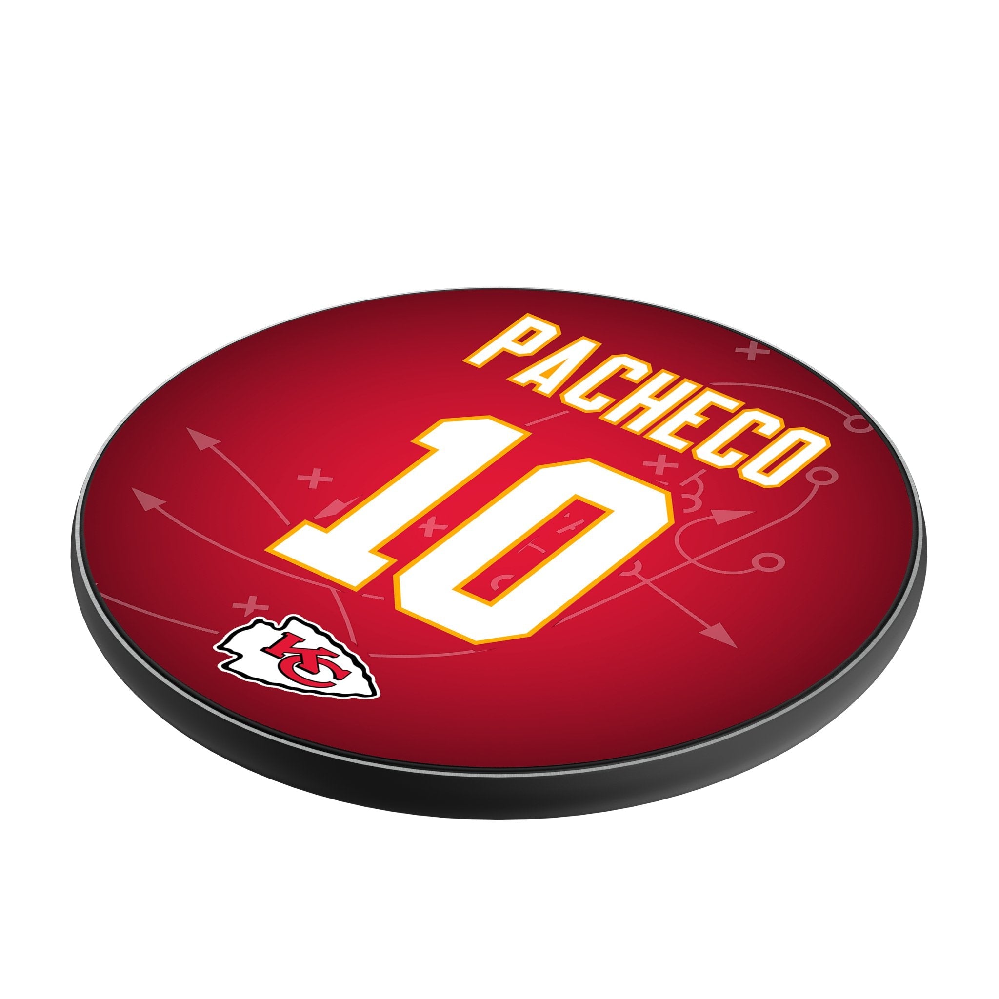 Isiah Pacheco Kansas City Chiefs 10 Ready 15-Watt Wireless Charger - Sports Gifts, Sports Memorabilia, Sports Collectibles, Fan Shop