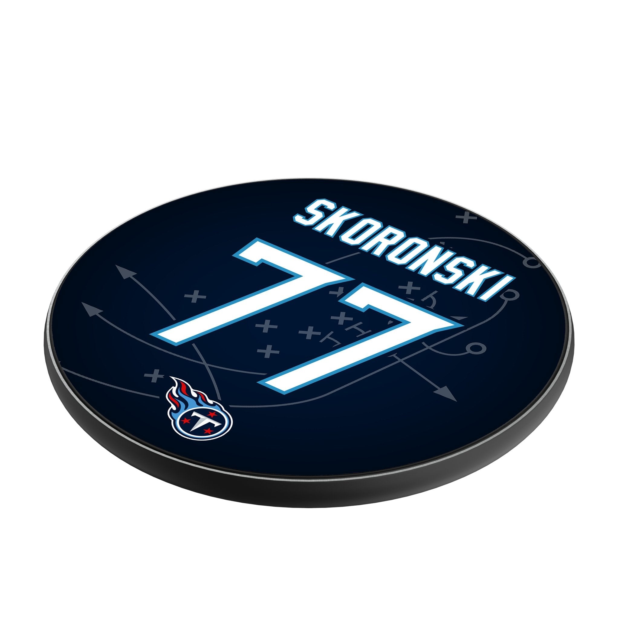 Peter Skoronski Tennessee Titans 77 Ready 15-Watt Wireless Charger - Sports Gifts, Sports Memorabilia, Sports Collectibles, Fan Shop