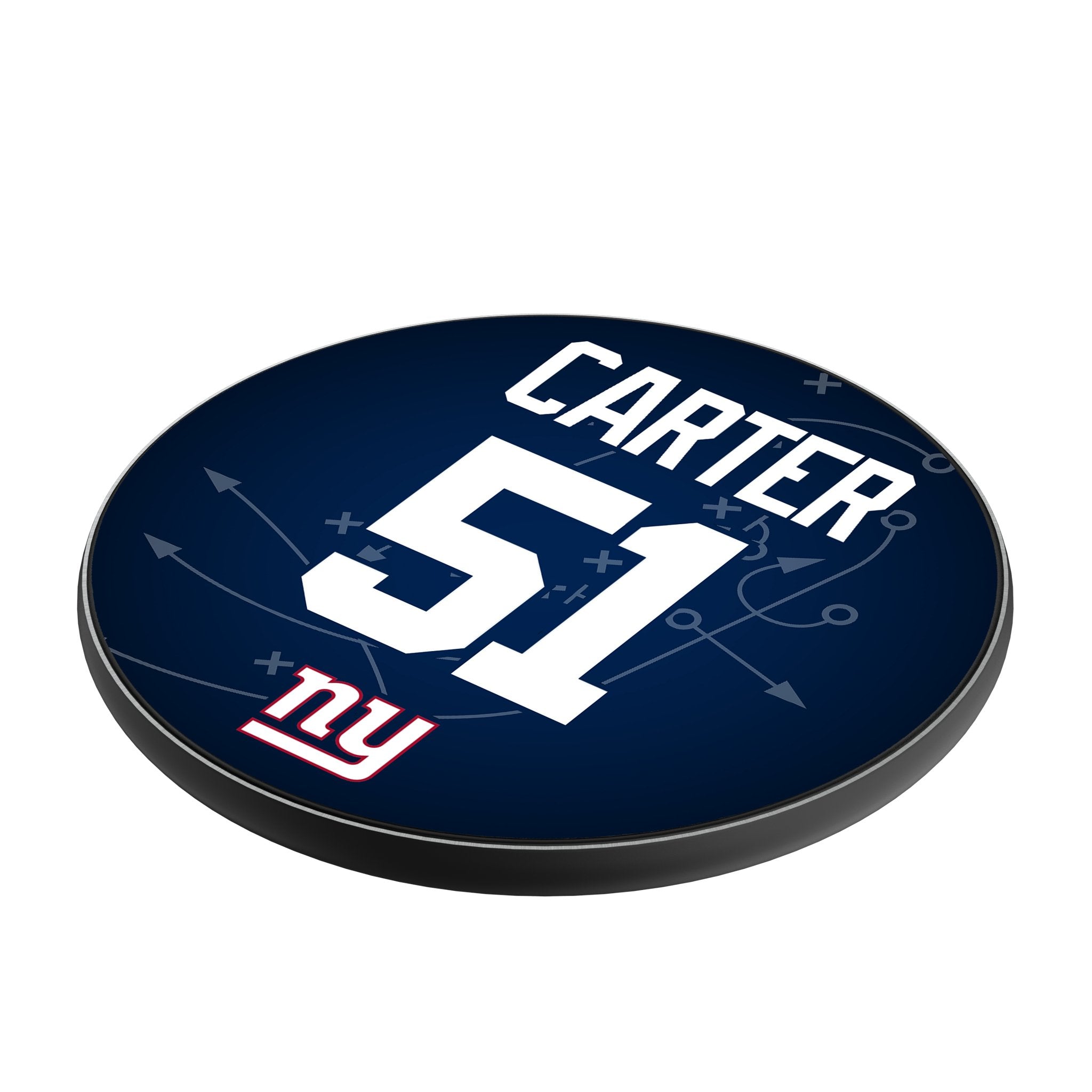 Abdul Carter New York Giants 51 Game Tactic 15-Watt Wireless Charger - Sports Gifts, Sports Memorabilia, Sports Collectibles, Fan Shop