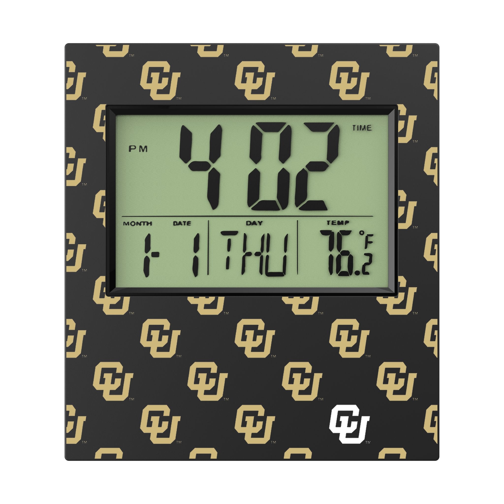 University of Colorado Buffaloes Fashion Pattern Wall Clock - Sports Gifts, Sports Memorabilia, Sports Collectibles, Fan Shop