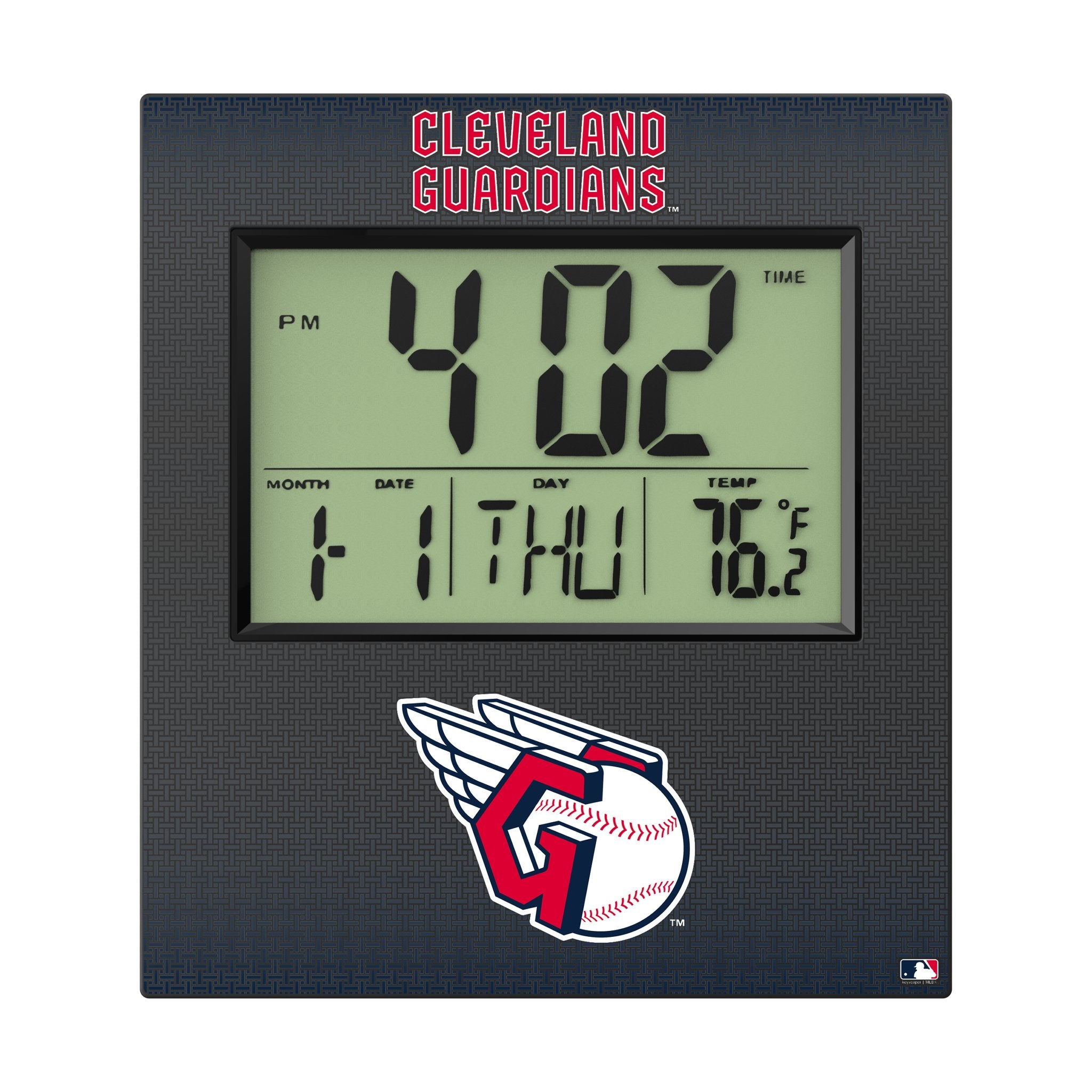 Cleveland Guardians Linen Wall Clock - Sports Gifts, Sports Memorabilia, Sports Collectibles, Fan Shop