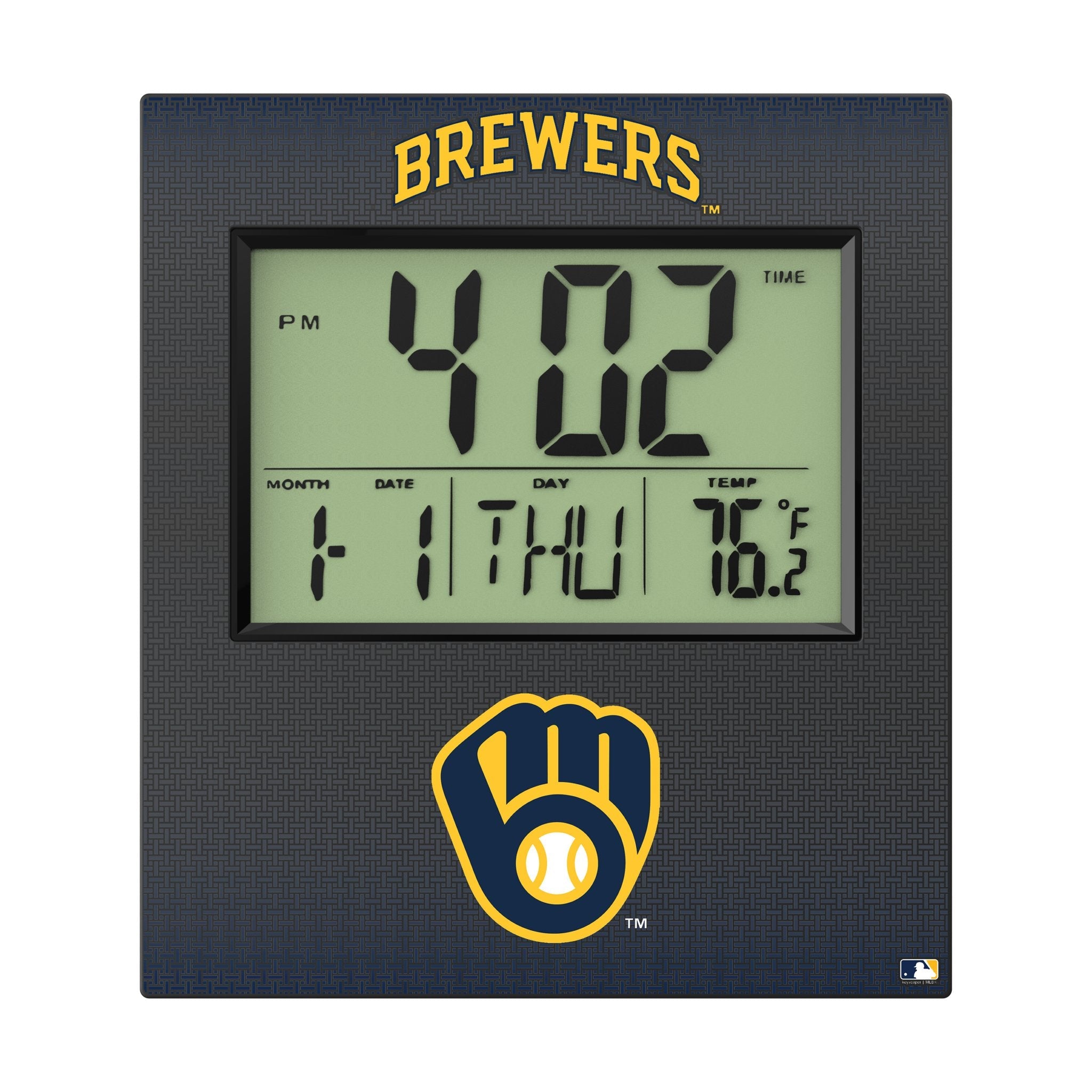 Milwaukee Brewers Linen Wall Clock - Sports Gifts, Sports Memorabilia, Sports Collectibles, Fan Shop