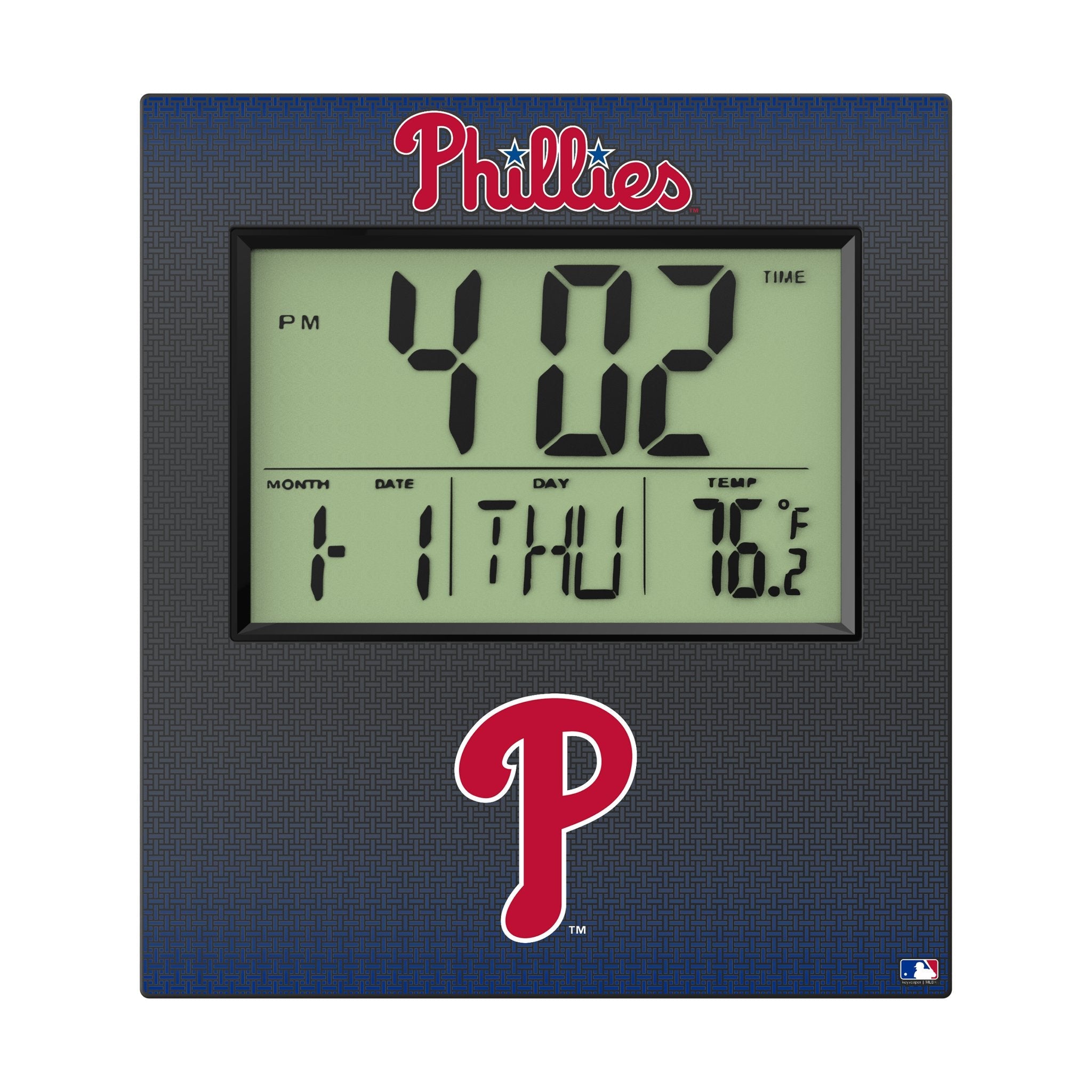 Philadelphia Phillies Linen Wall Clock - Sports Gifts, Sports Memorabilia, Sports Collectibles, Fan Shop