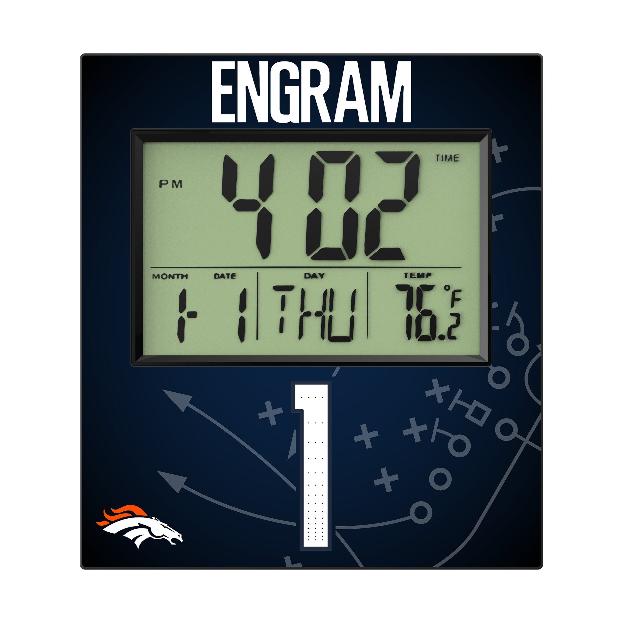 Evan Engram Denver Broncos 1 Game Tactic Wall Clock - Sports Gifts, Sports Memorabilia, Sports Collectibles, Fan Shop