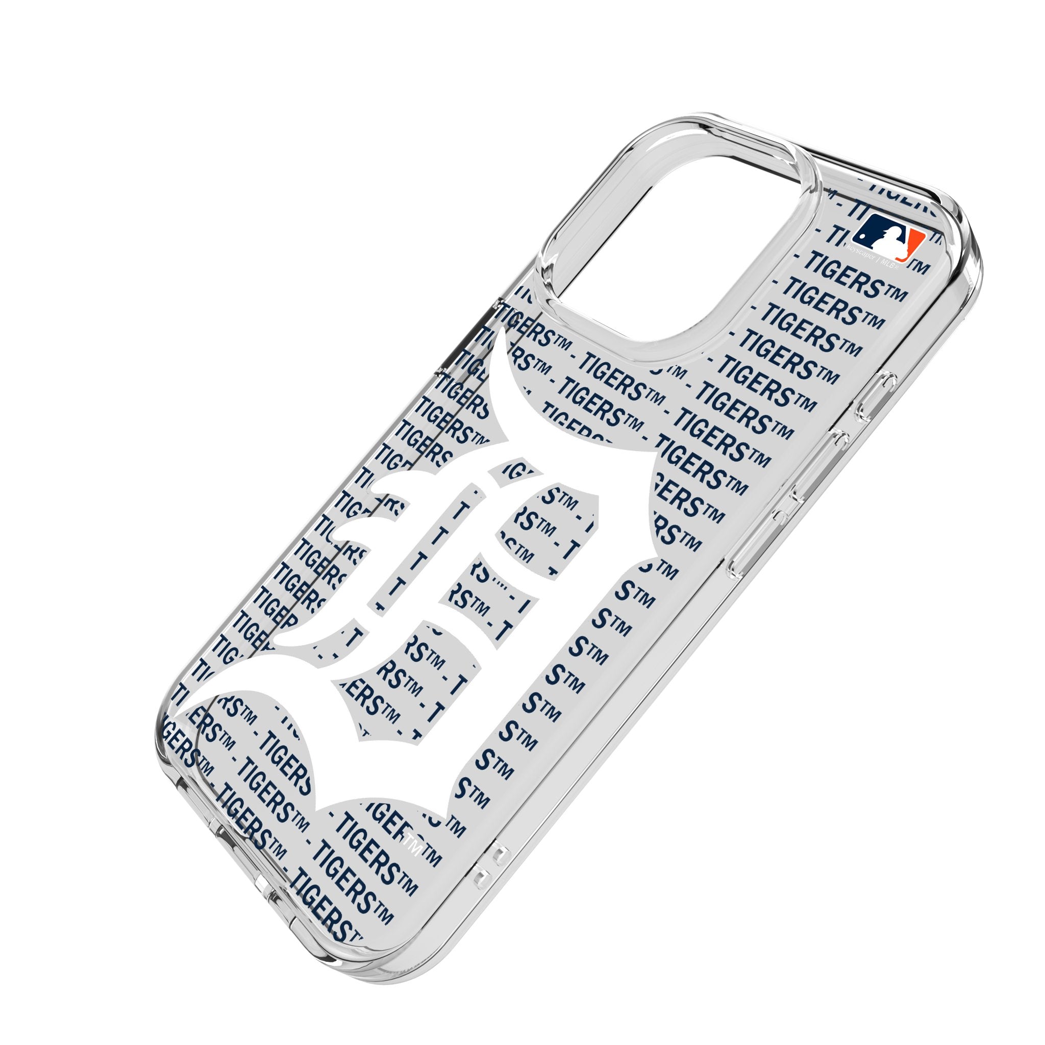 Detroit Tigers Text Backdrop Clear Phone Case for Apple iPhone - Sports Gifts, Sports Memorabilia, Sports Collectibles, Fan Shop