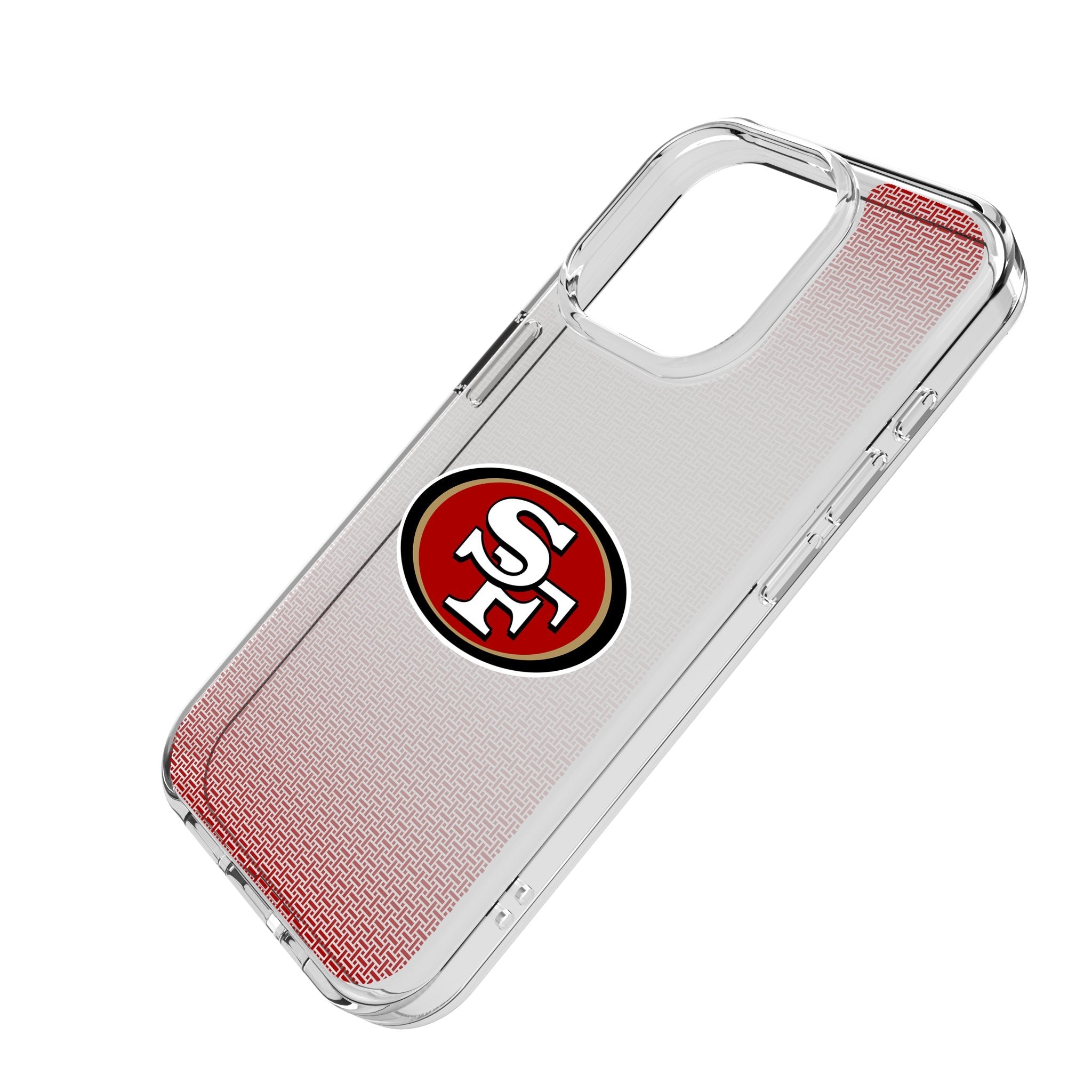 San Francisco 49ers Linen Clear Phone Case for Apple iPhone - Sports Gifts, Sports Memorabilia, Sports Collectibles, Fan Shop