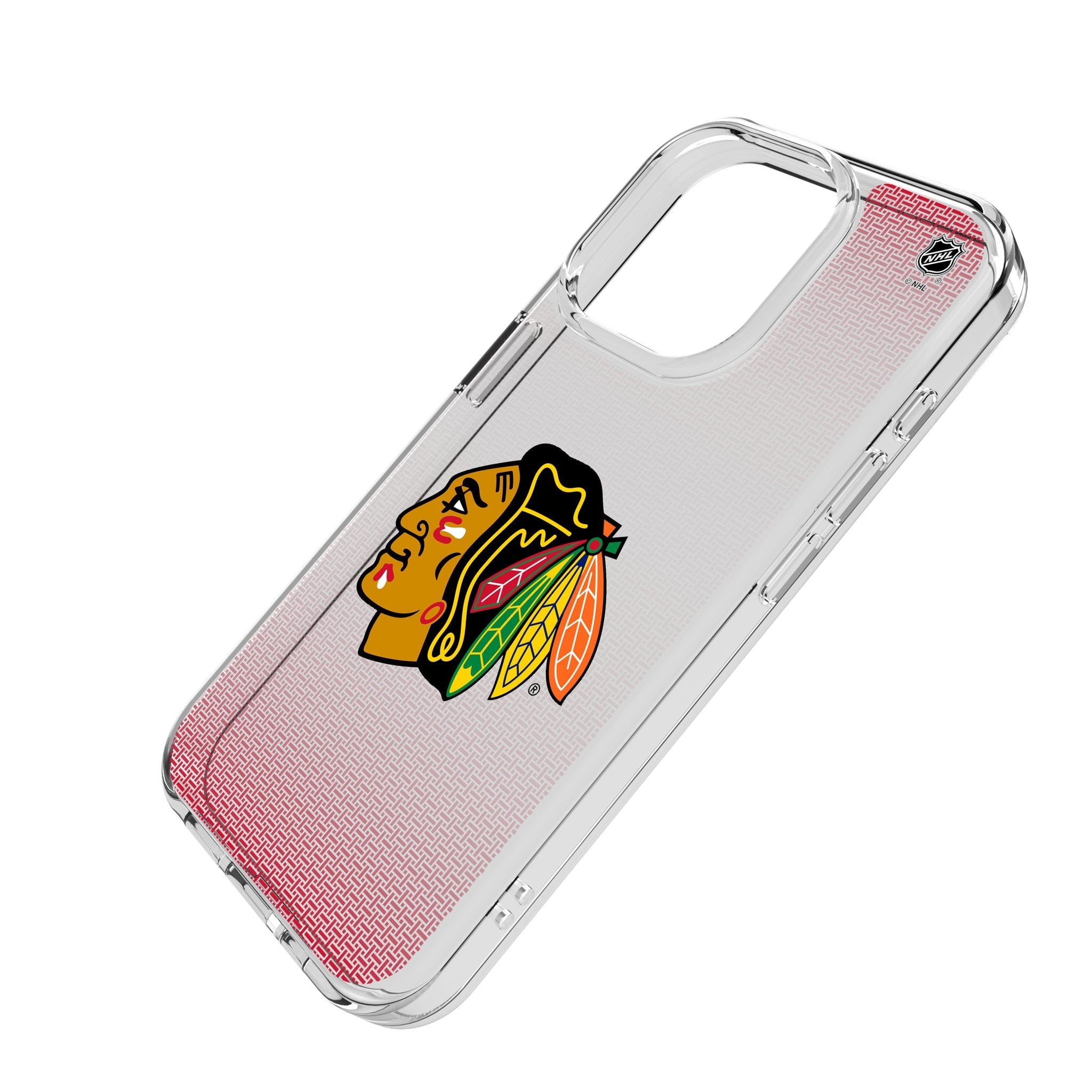 Chicago Blackhawks Linen Clear Phone Case for Apple iPhone - Sports Gifts, Sports Memorabilia, Sports Collectibles, Fan Shop
