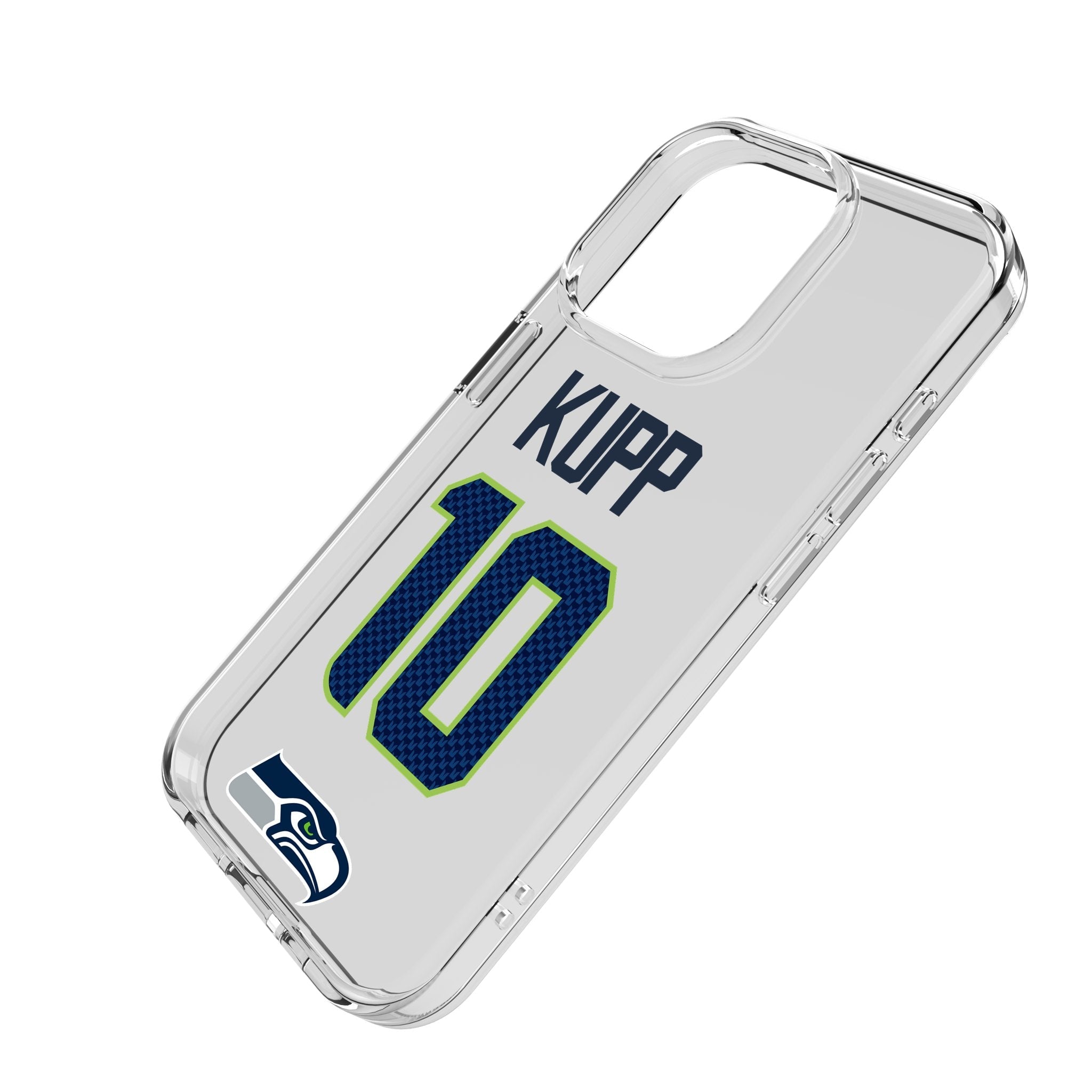 Cooper Kupp Seattle Seahawks 10 Game Tactic Clear Phone Case for Apple iPhone - Sports Gifts, Sports Memorabilia, Sports Collectibles, Fan Shop