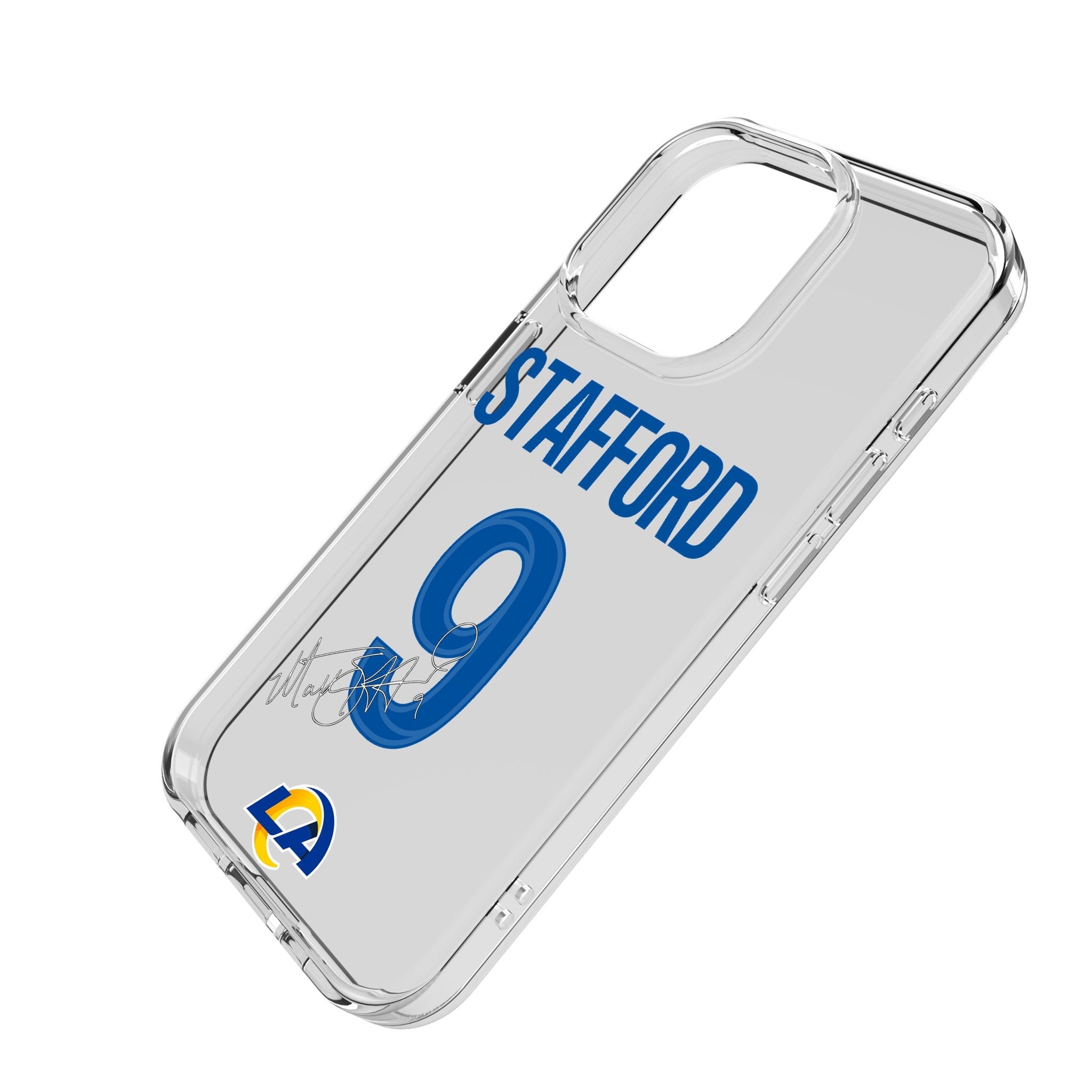 Matthew Stafford Los Angeles Rams 9 Game Tactic Clear Phone Case for Apple iPhone - Sports Gifts, Sports Memorabilia, Sports Collectibles, Fan Shop