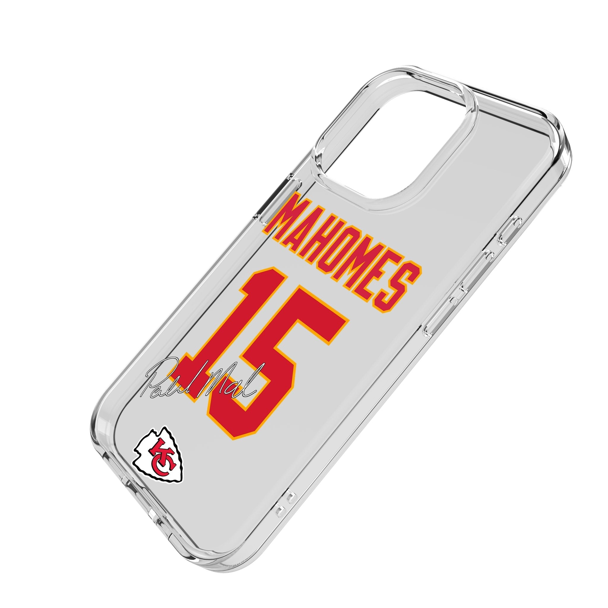 Patrick Mahomes Kansas City Chiefs 15 Game Tactic Clear Phone Case for Apple iPhone - Sports Gifts, Sports Memorabilia, Sports Collectibles, Fan Shop