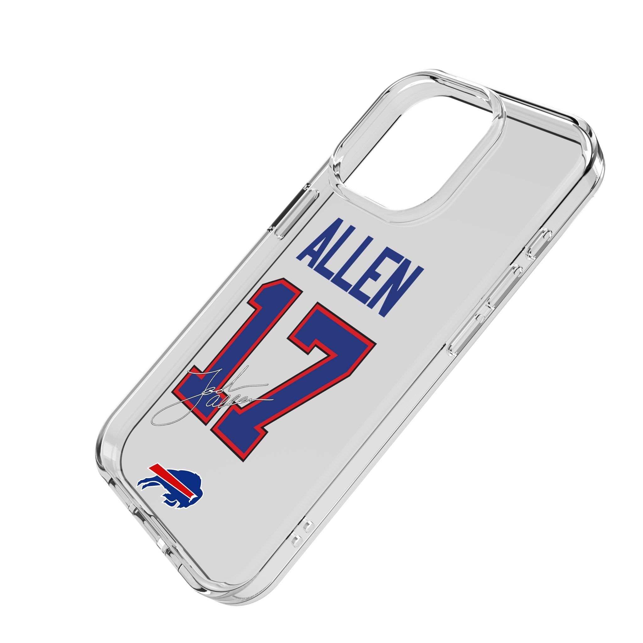 Josh Allen Buffalo Bills 17 Game Tactic Clear Phone Case for Apple iPhone - Sports Gifts, Sports Memorabilia, Sports Collectibles, Fan Shop