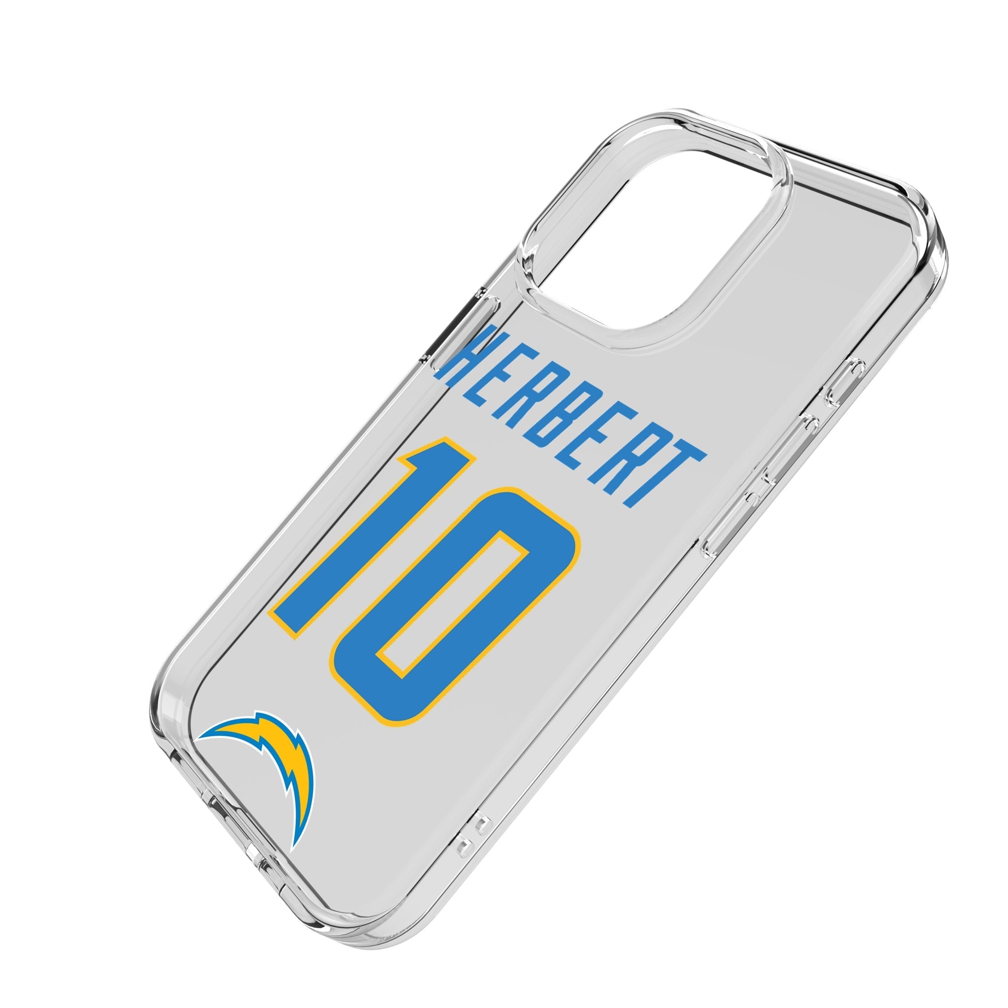 Justin Herbert Los Angeles Chargers 10 Game Tactic Clear Phone Case for Apple iPhone - Sports Gifts, Sports Memorabilia, Sports Collectibles, Fan Shop