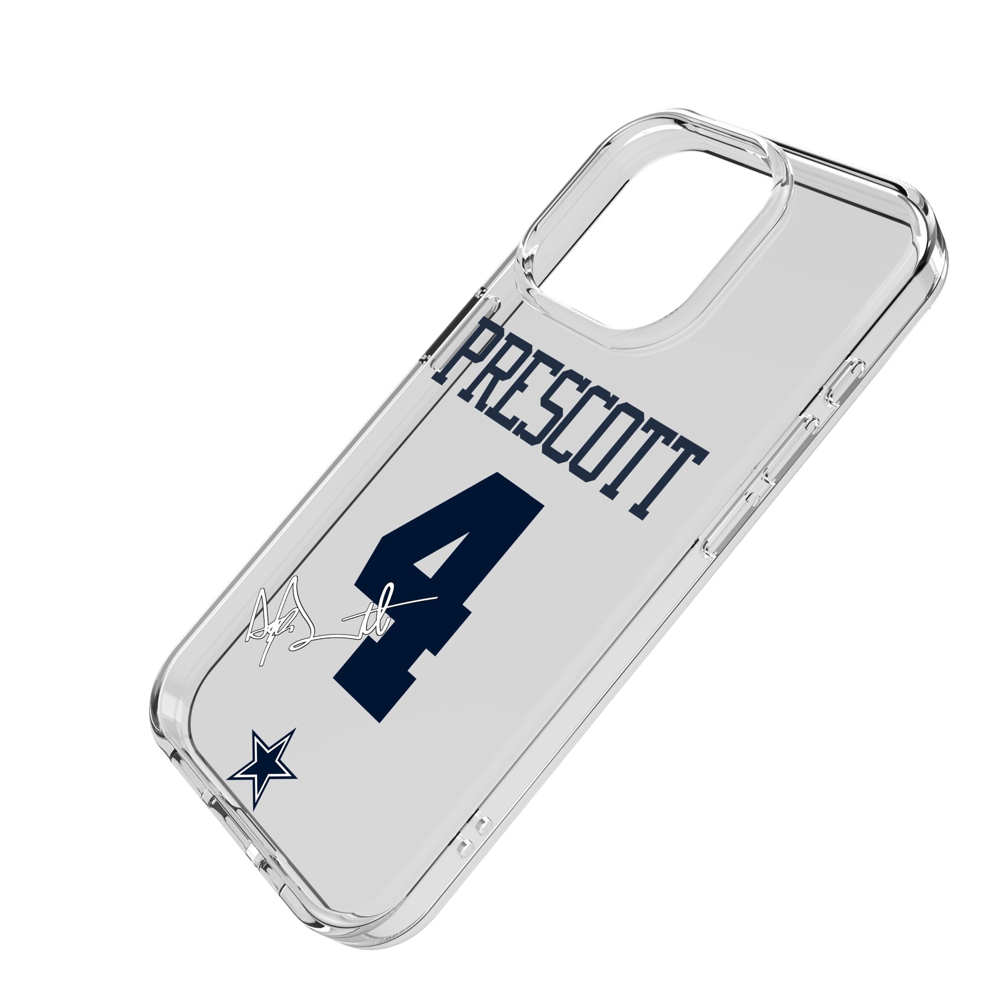 Dak Prescott Dallas Cowboys 4 Game Tactic Clear Phone Case for Apple iPhone - Sports Gifts, Sports Memorabilia, Sports Collectibles, Fan Shop