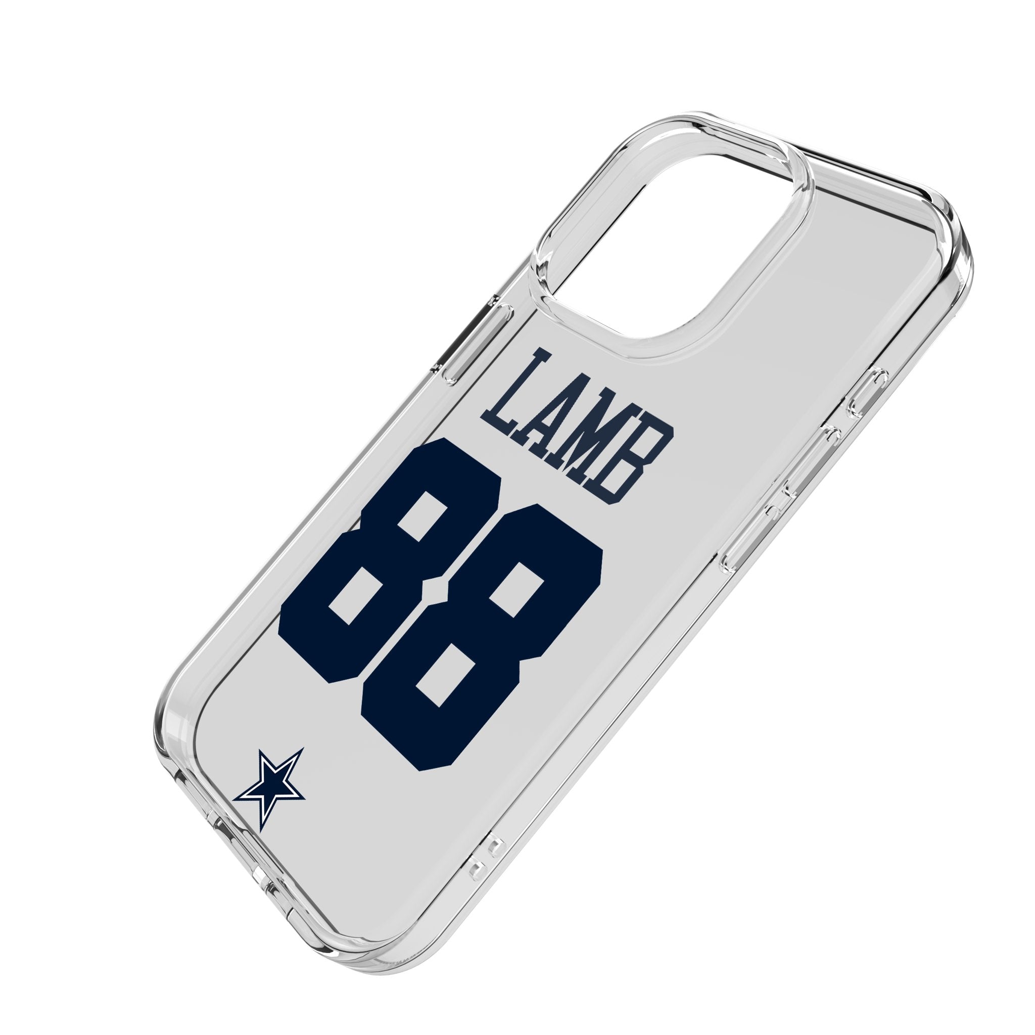 CeeDee Lamb Dallas Cowboys 88 Game Tactic Clear Phone Case for Apple iPhone - Sports Gifts, Sports Memorabilia, Sports Collectibles, Fan Shop