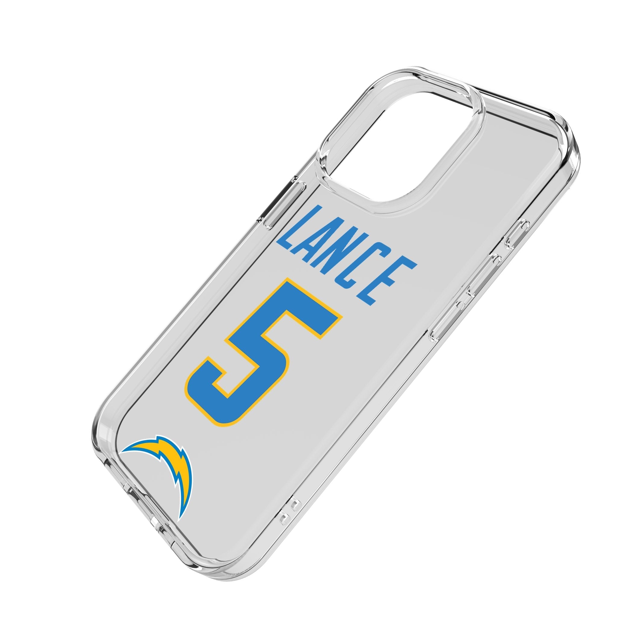 Trey Lance Los Angeles Chargers 5 Game Tactic Clear Phone Case for Apple iPhone - Sports Gifts, Sports Memorabilia, Sports Collectibles, Fan Shop