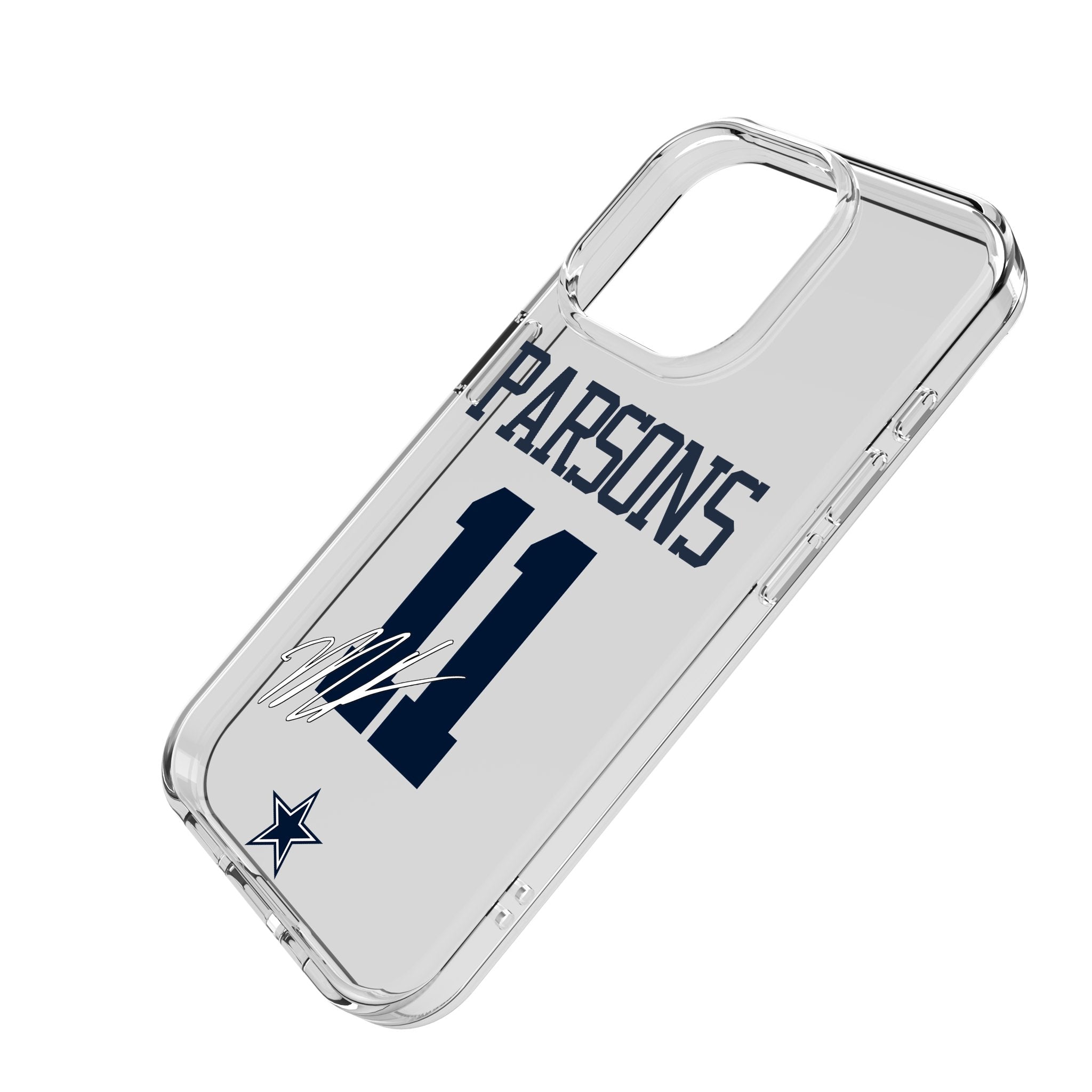 Micah Parsons Dallas Cowboys 11 Game Tactic Clear Phone Case for Apple iPhone - Sports Gifts, Sports Memorabilia, Sports Collectibles, Fan Shop