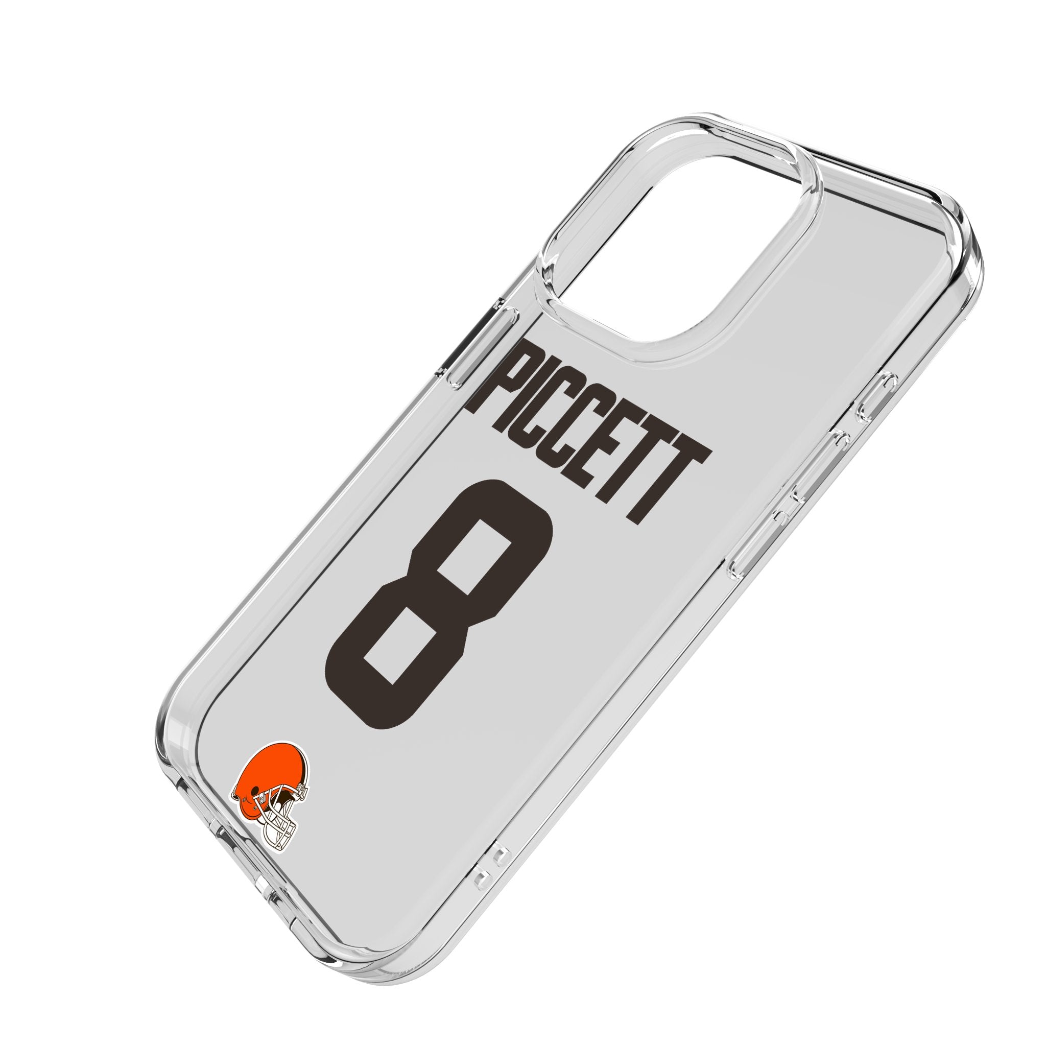 Kenny Pickett Cleveland Browns 8 Game Tactic Clear Phone Case for Apple iPhone - Sports Gifts, Sports Memorabilia, Sports Collectibles, Fan Shop