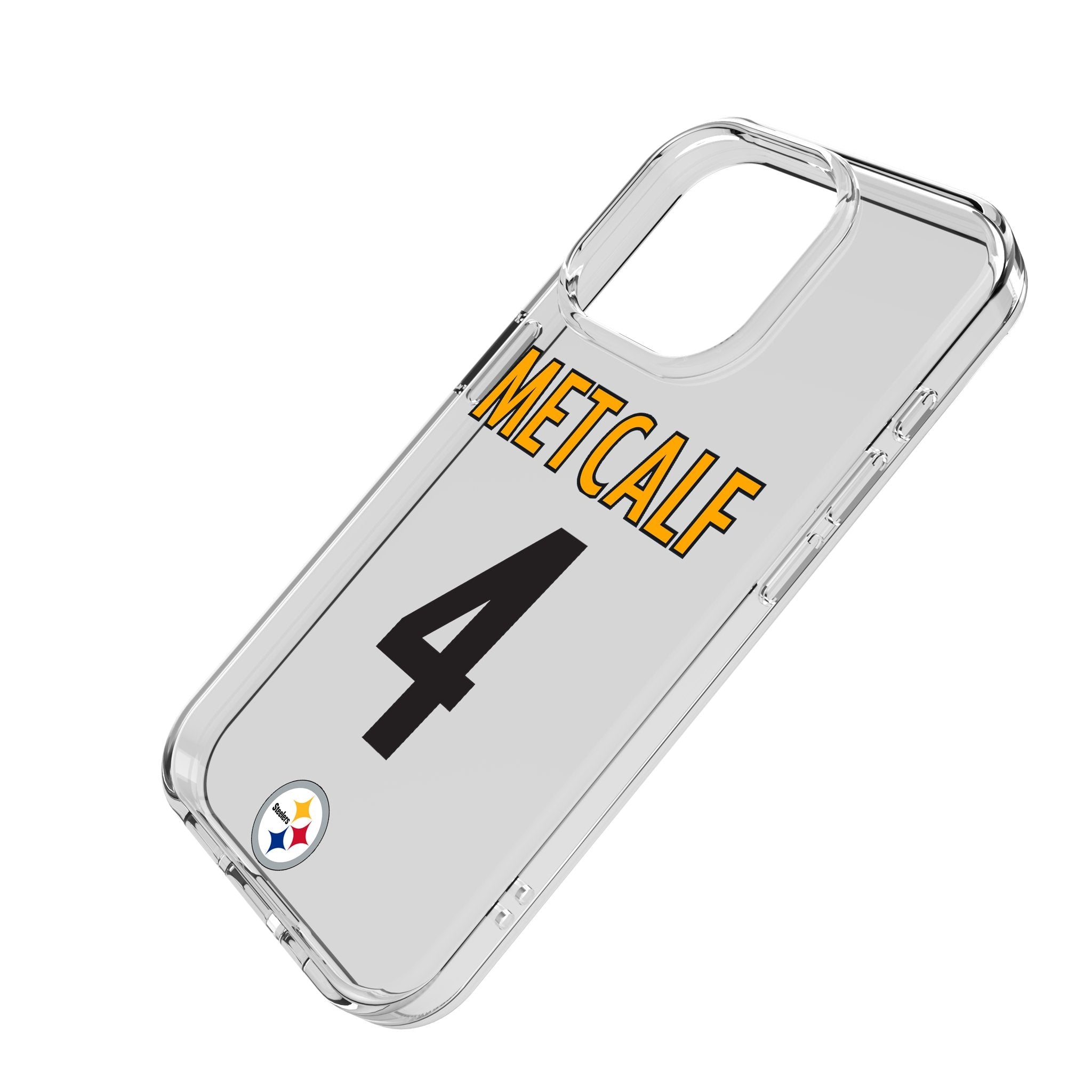 DK Metcalf Pittsburgh Steelers 4 Game Tactic Clear Phone Case for Apple iPhone - Sports Gifts, Sports Memorabilia, Sports Collectibles, Fan Shop