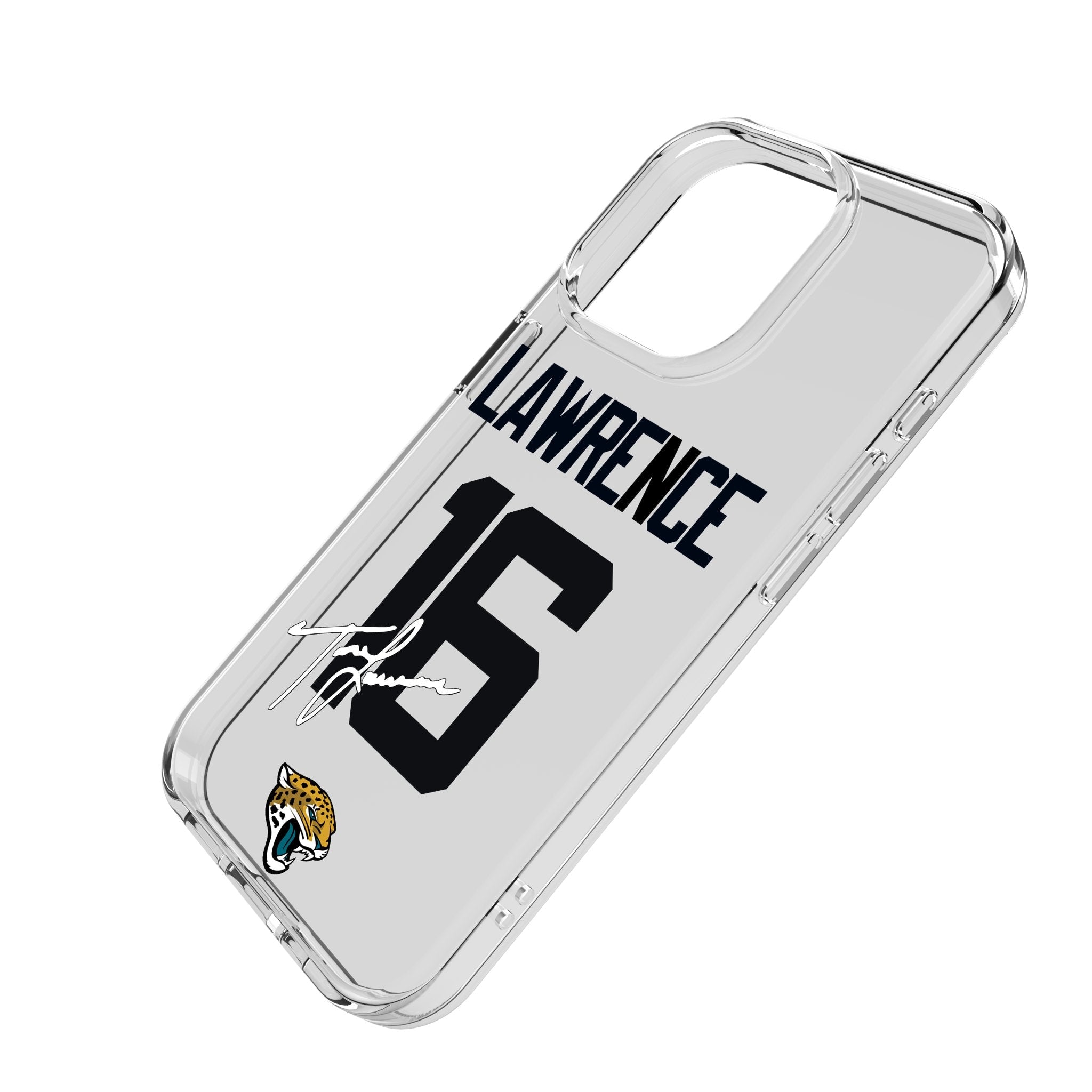 Trevor Lawrence Jacksonville Jaguars 16 Game Tactic Clear Phone Case for Apple iPhone - Sports Gifts, Sports Memorabilia, Sports Collectibles, Fan Shop