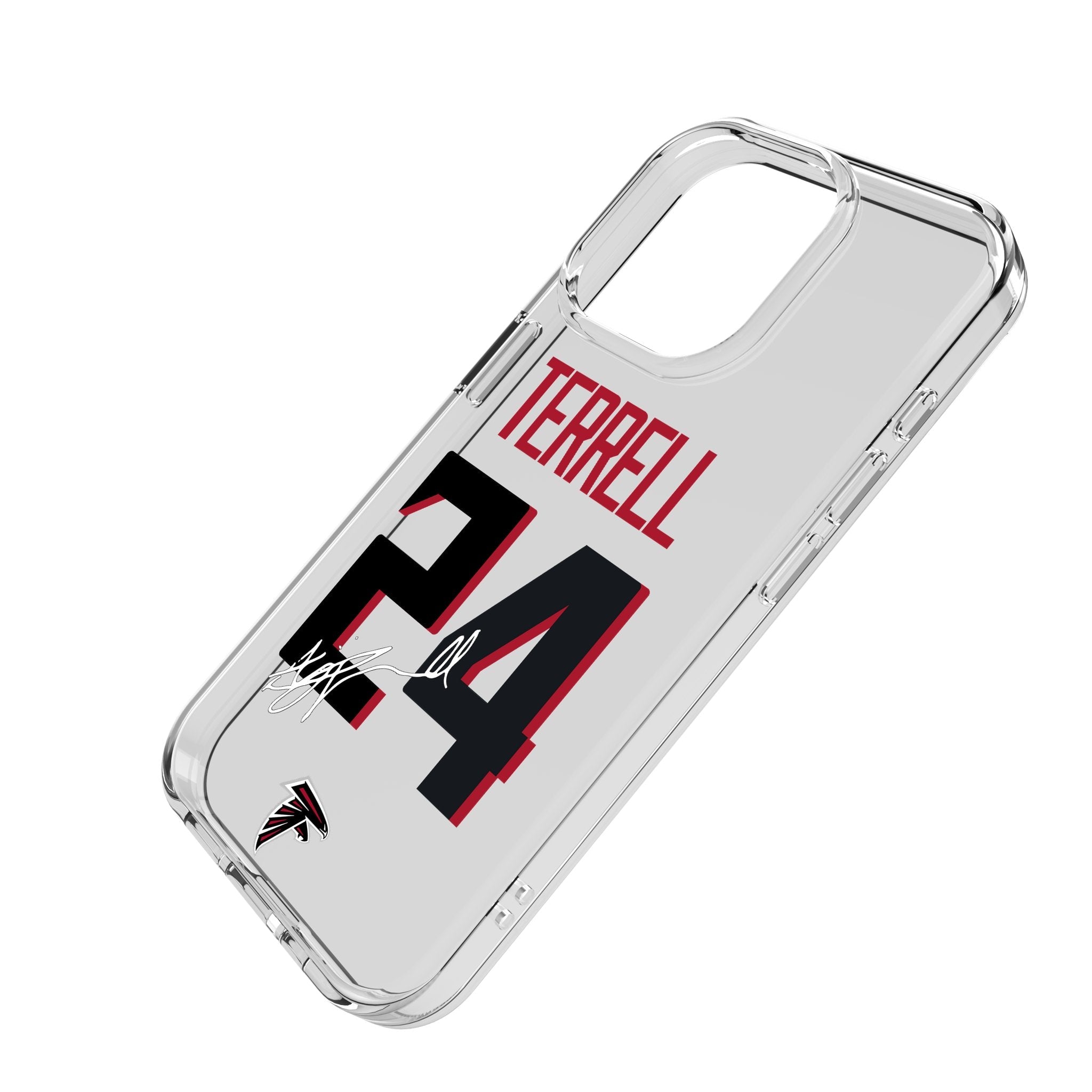 A.J. Terrell Atlanta Falcons 24 Game Tactic Clear Phone Case for Apple iPhone - Sports Gifts, Sports Memorabilia, Sports Collectibles, Fan Shop