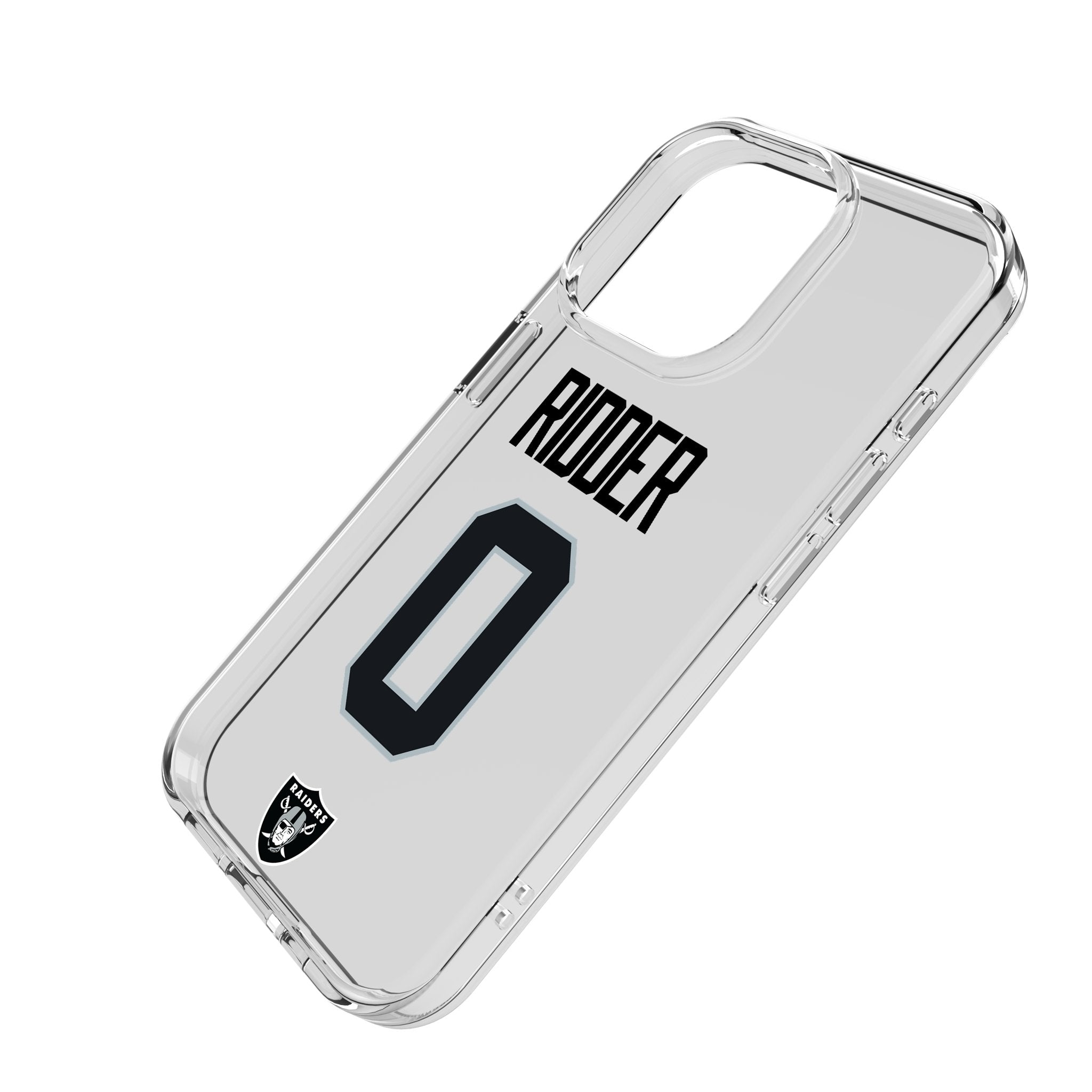 Desmond Ridder Las Vegas Raiders 0 Game Tactic Clear Phone Case for Apple iPhone - Sports Gifts, Sports Memorabilia, Sports Collectibles, Fan Shop