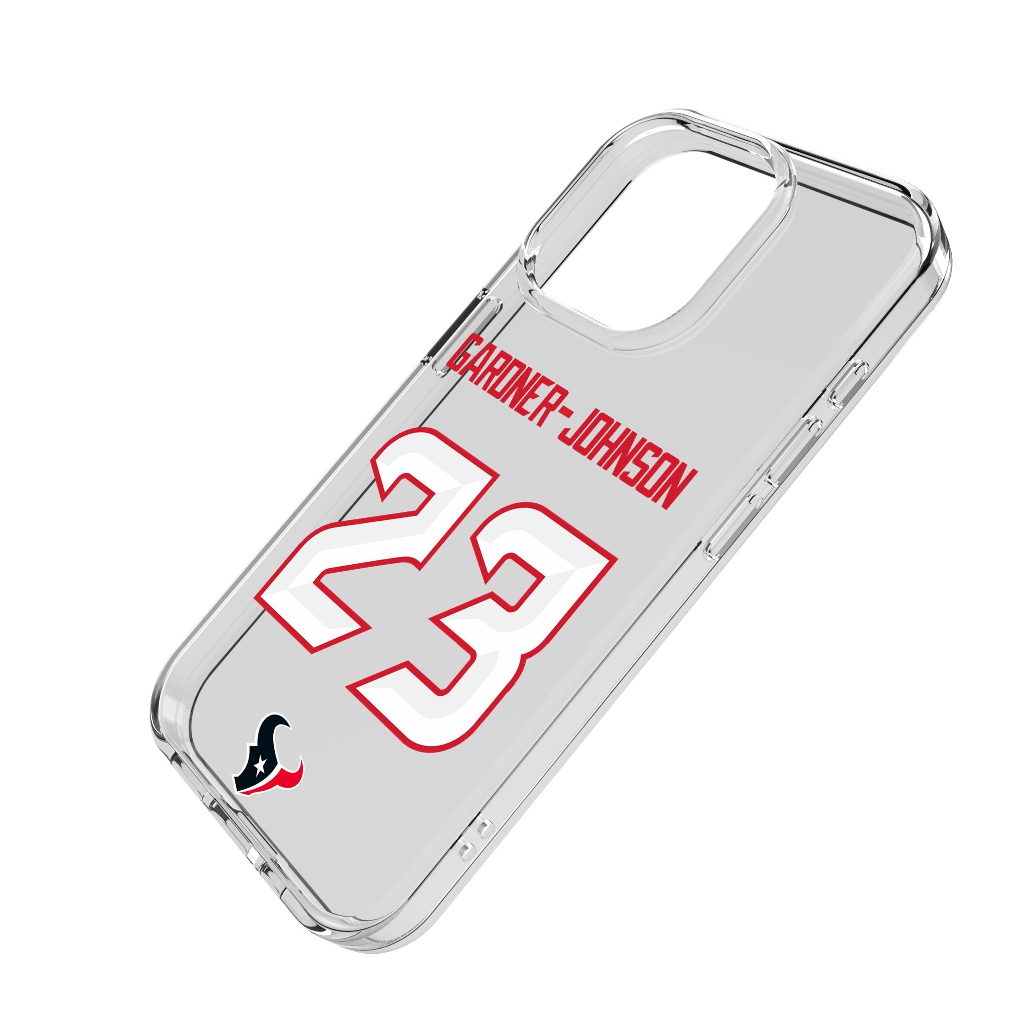 C.J. Gardner-Johnson Houston Texans 23 Game Tactic Clear Phone Case for Apple iPhone - Sports Gifts, Sports Memorabilia, Sports Collectibles, Fan Shop