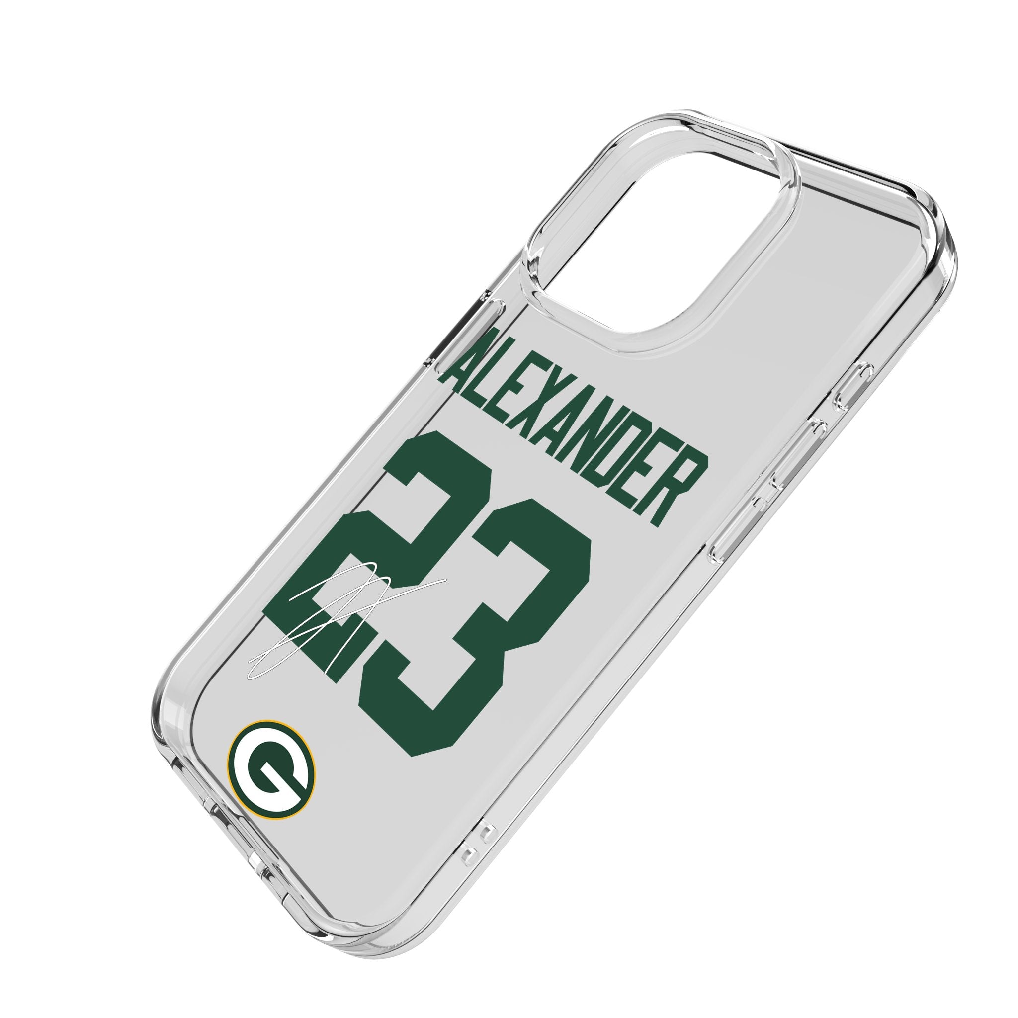 Jaire Alexander Green Bay Packers 23 Game Tactic Clear Phone Case for Apple iPhone - Sports Gifts, Sports Memorabilia, Sports Collectibles, Fan Shop