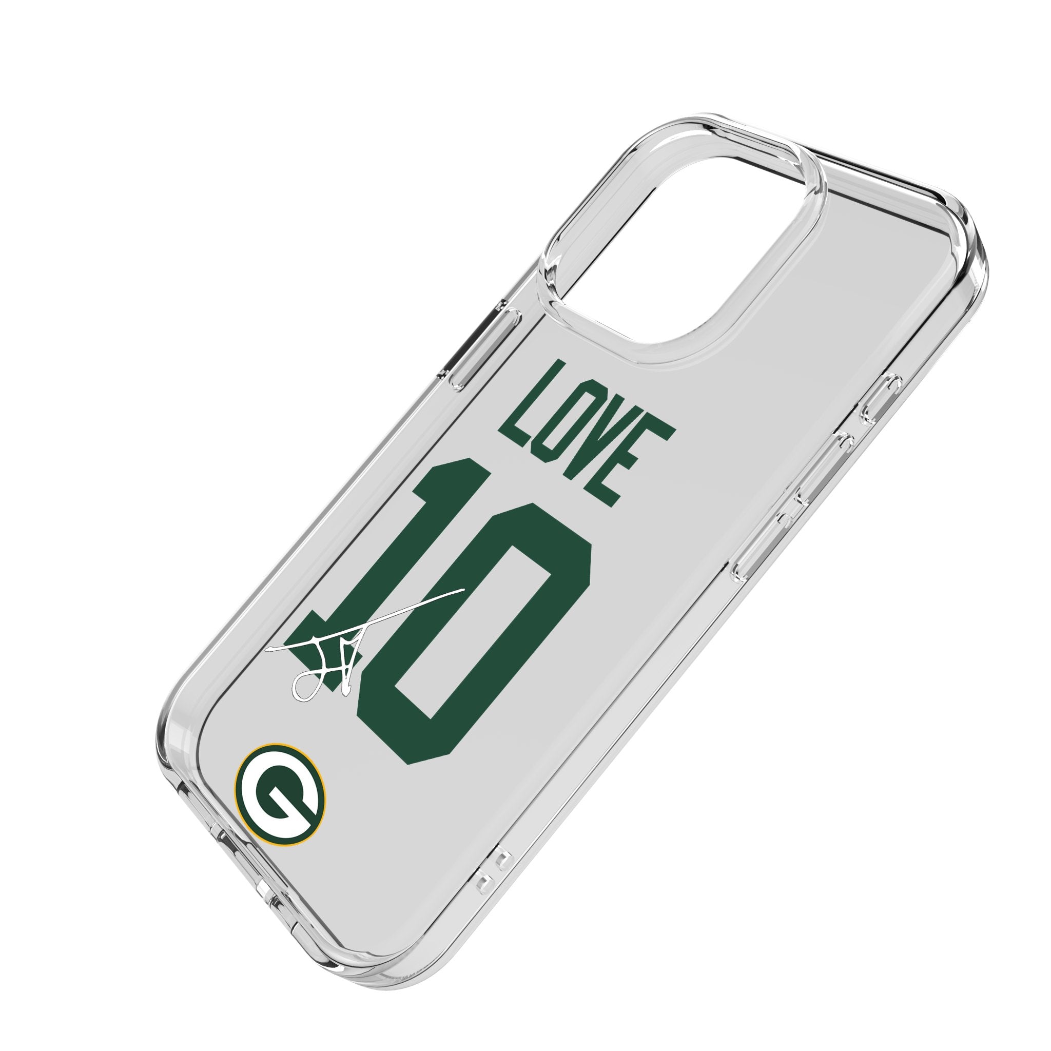 Jordan Love Green Bay Packers 10 Game Tactic Clear Phone Case for Apple iPhone - Sports Gifts, Sports Memorabilia, Sports Collectibles, Fan Shop