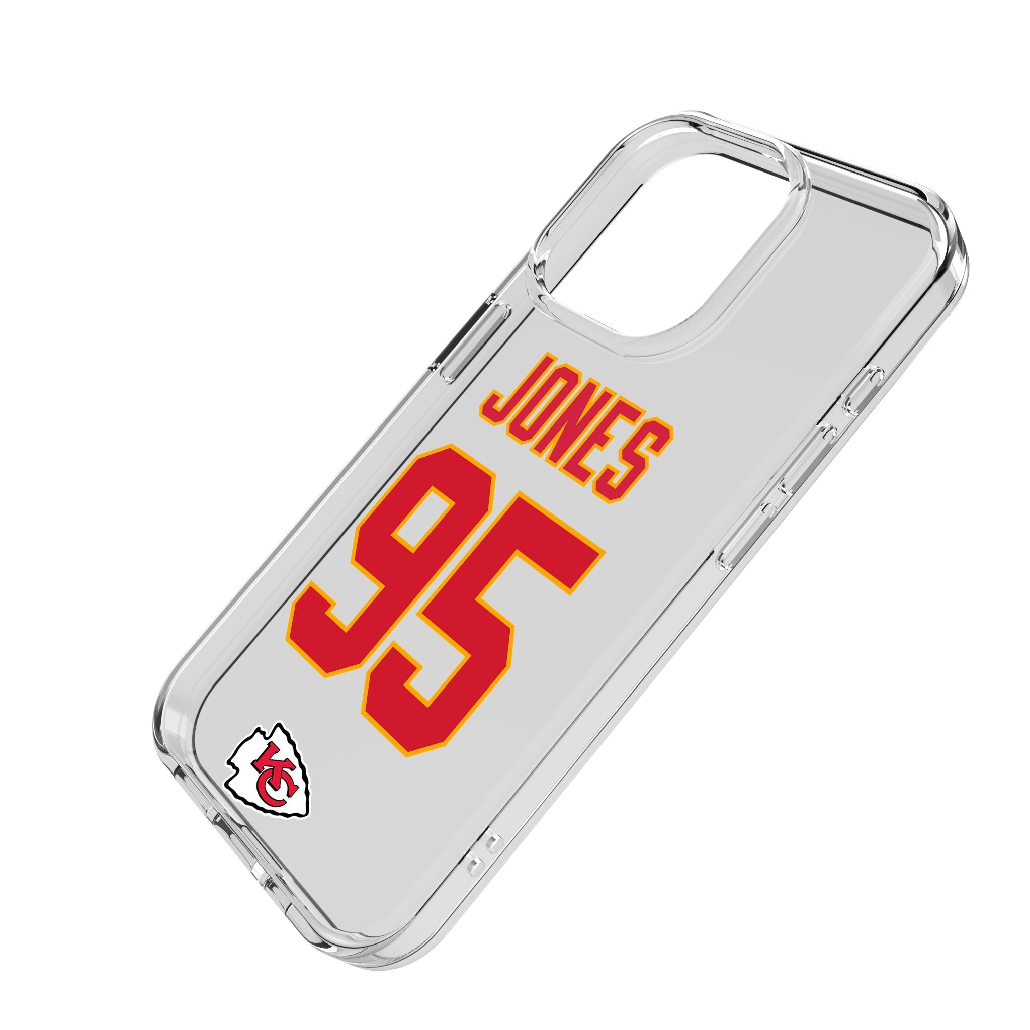 Chris Jones Kansas City Chiefs 95 Game Tactic Clear Phone Case for Apple iPhone - Sports Gifts, Sports Memorabilia, Sports Collectibles, Fan Shop