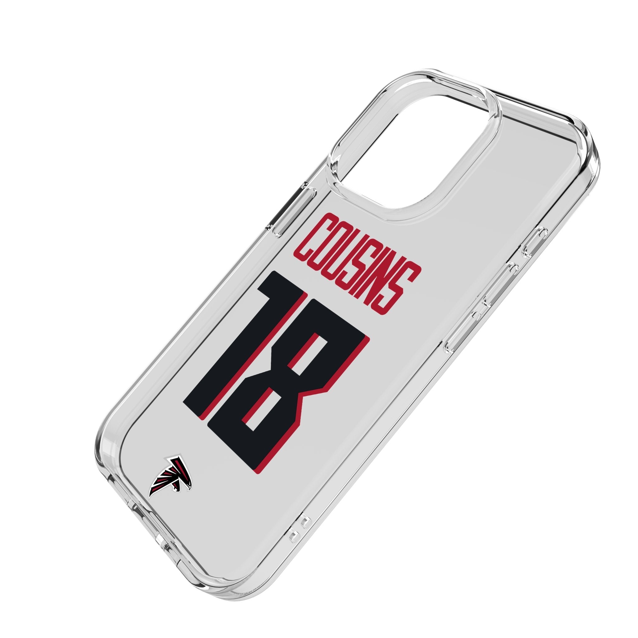 Kirk Cousins Atlanta Falcons 18 Game Tactic Clear Phone Case for Apple iPhone - Sports Gifts, Sports Memorabilia, Sports Collectibles, Fan Shop