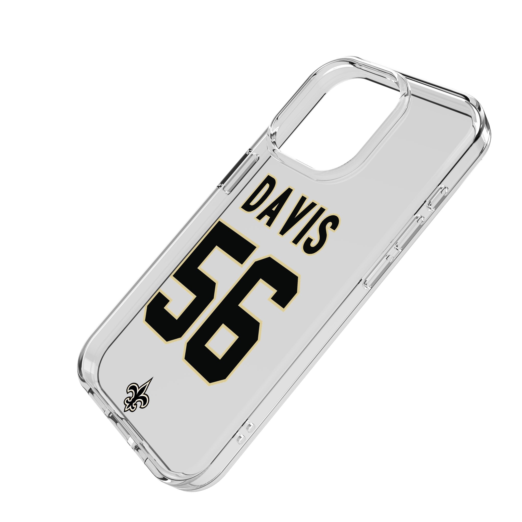 Demario Davis New Orleans Saints 56 Game Tactic Clear Phone Case for Apple iPhone - Sports Gifts, Sports Memorabilia, Sports Collectibles, Fan Shop