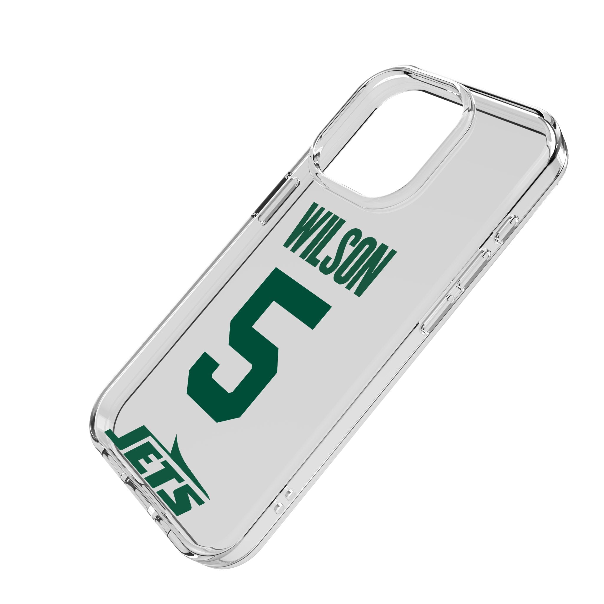 Garrett Wilson New York Jets 5 Game Tactic Clear Phone Case for Apple iPhone - Sports Gifts, Sports Memorabilia, Sports Collectibles, Fan Shop