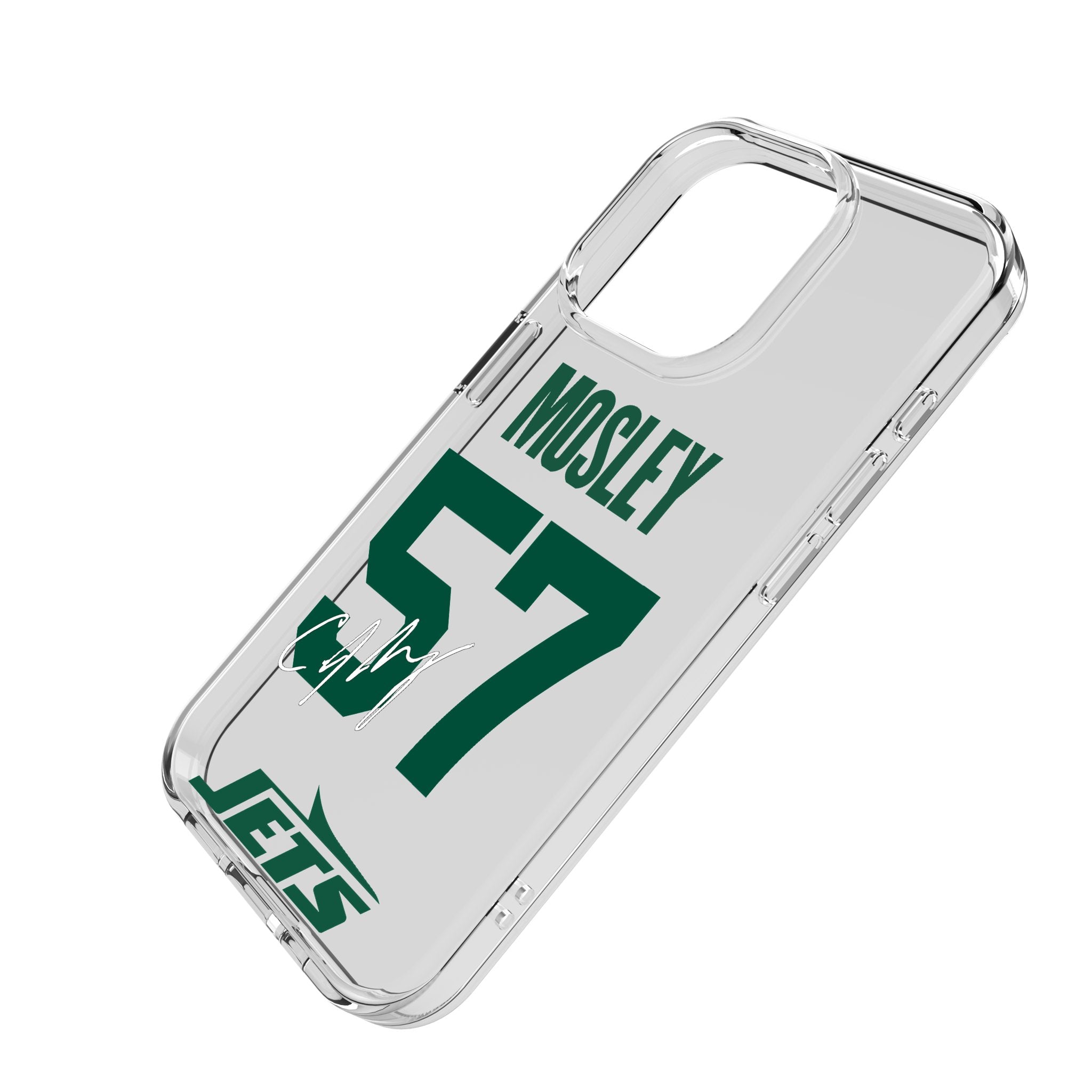 C.J. Mosley New York Jets 57 Game Tactic Clear Phone Case for Apple iPhone - Sports Gifts, Sports Memorabilia, Sports Collectibles, Fan Shop